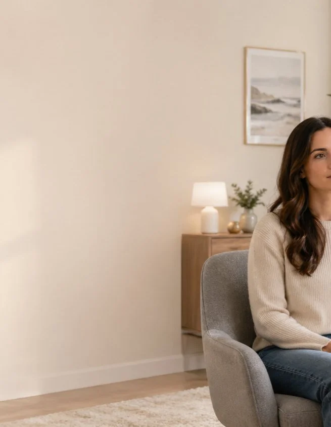 Client during an EMDR therapy session