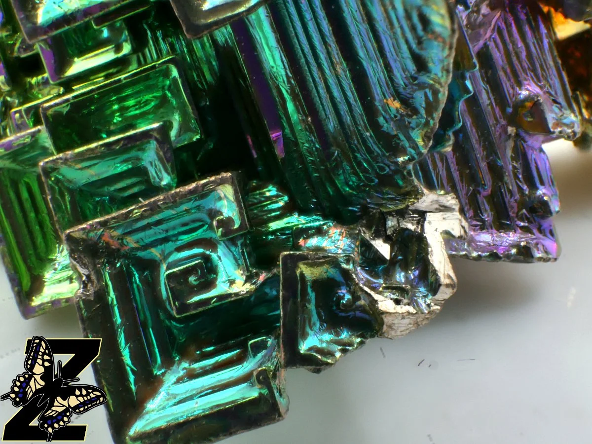Extreme closeup of a bismuth crystal