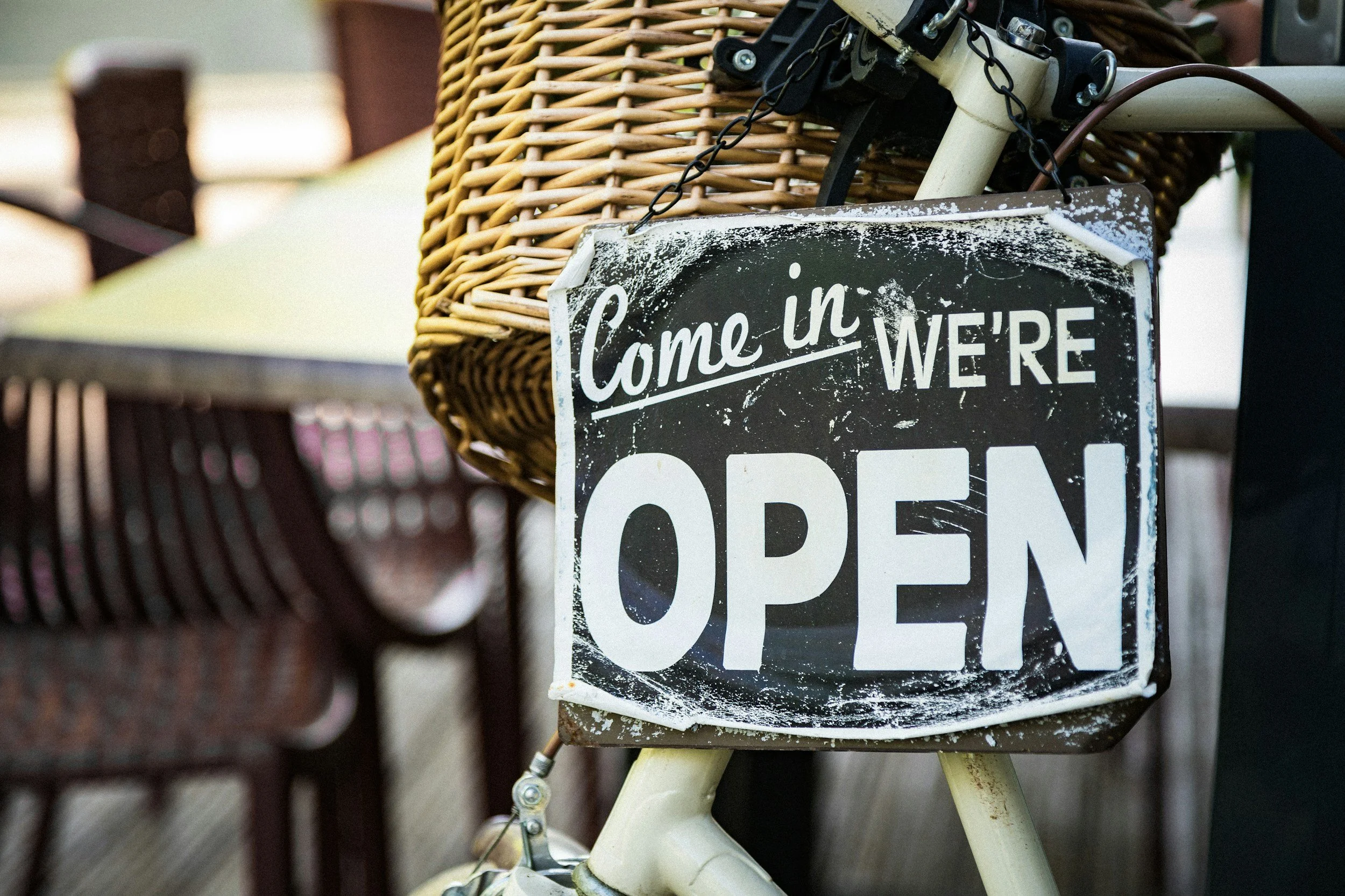 Small business open sign