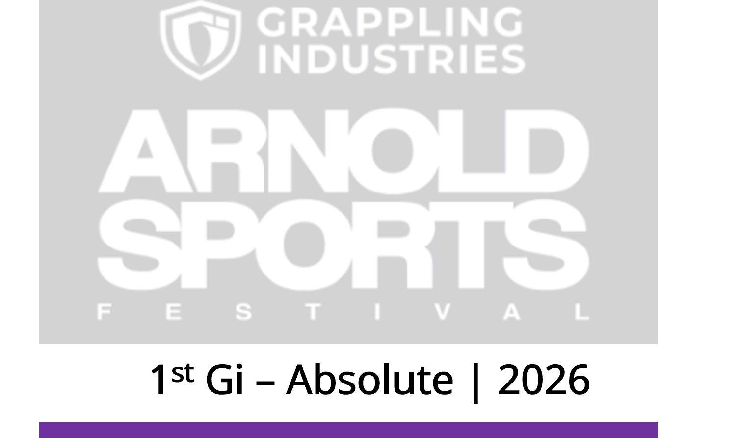 Logo for the Grappling Industries Arnold Sports Festival featuring a shield emblem and bold text.
