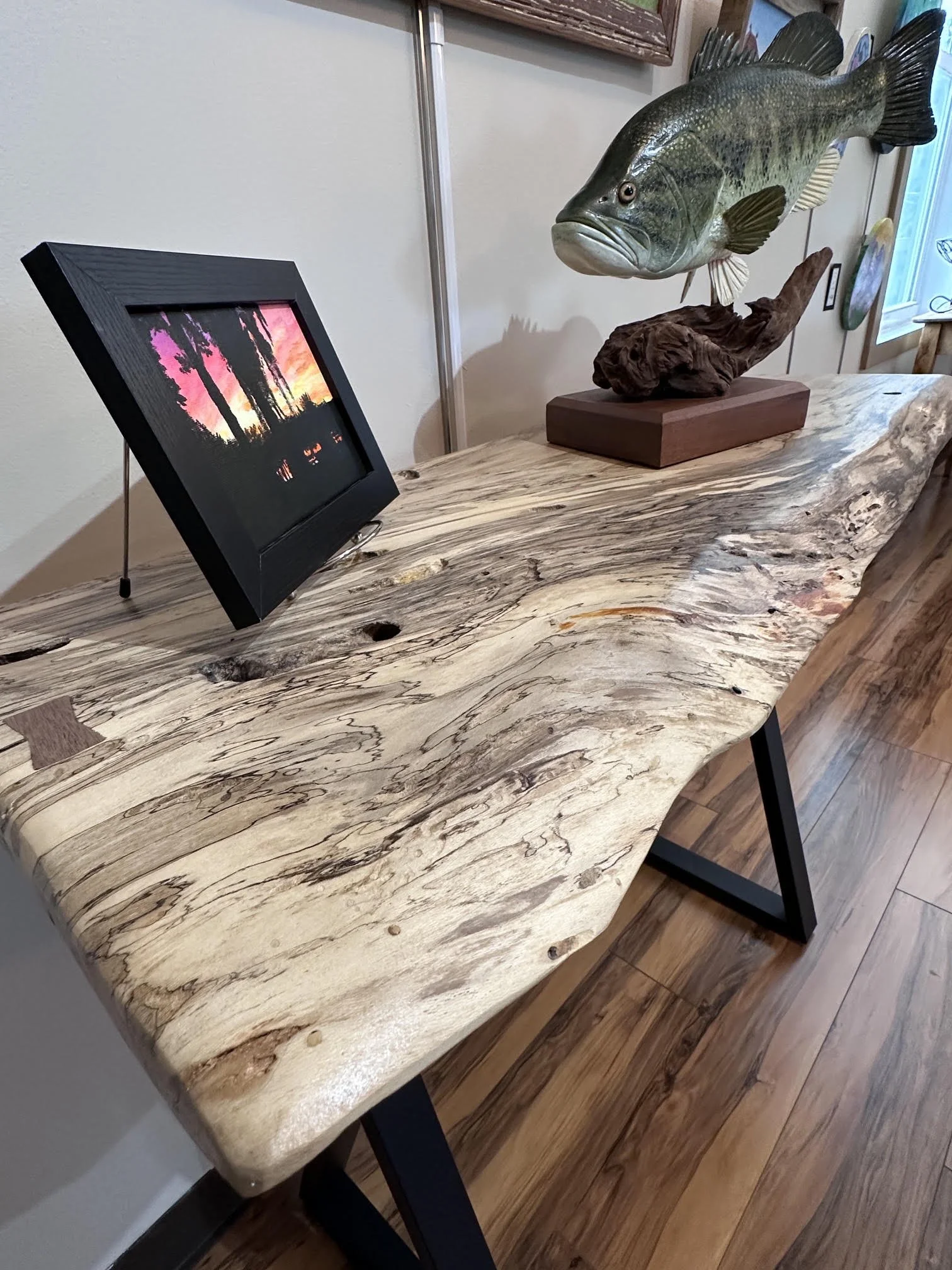Handmade Spalted Sycamore Live-Edge Table