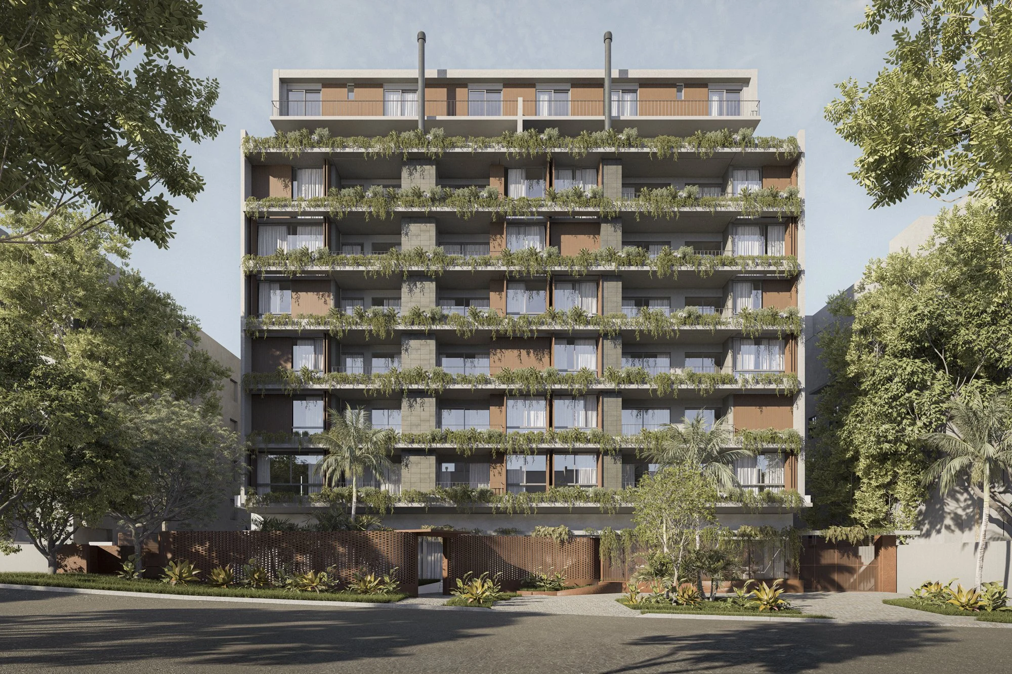 Imagens de visualização arquitetônica 3D para empreendimento residencial na cidade de Curitiba, PR
