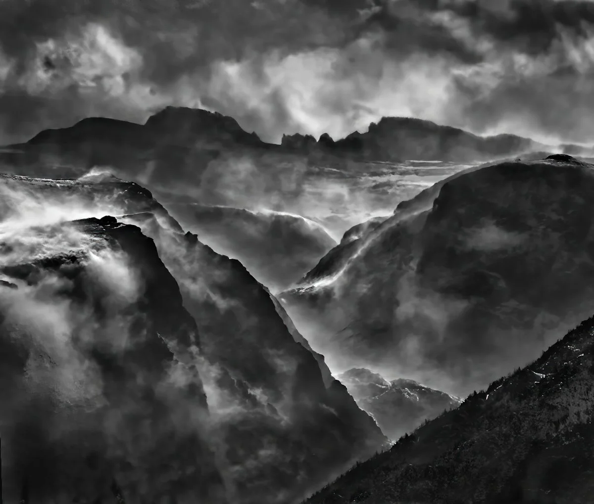 Larry Bean "Cold Smoke in East Rosebud Canyon"