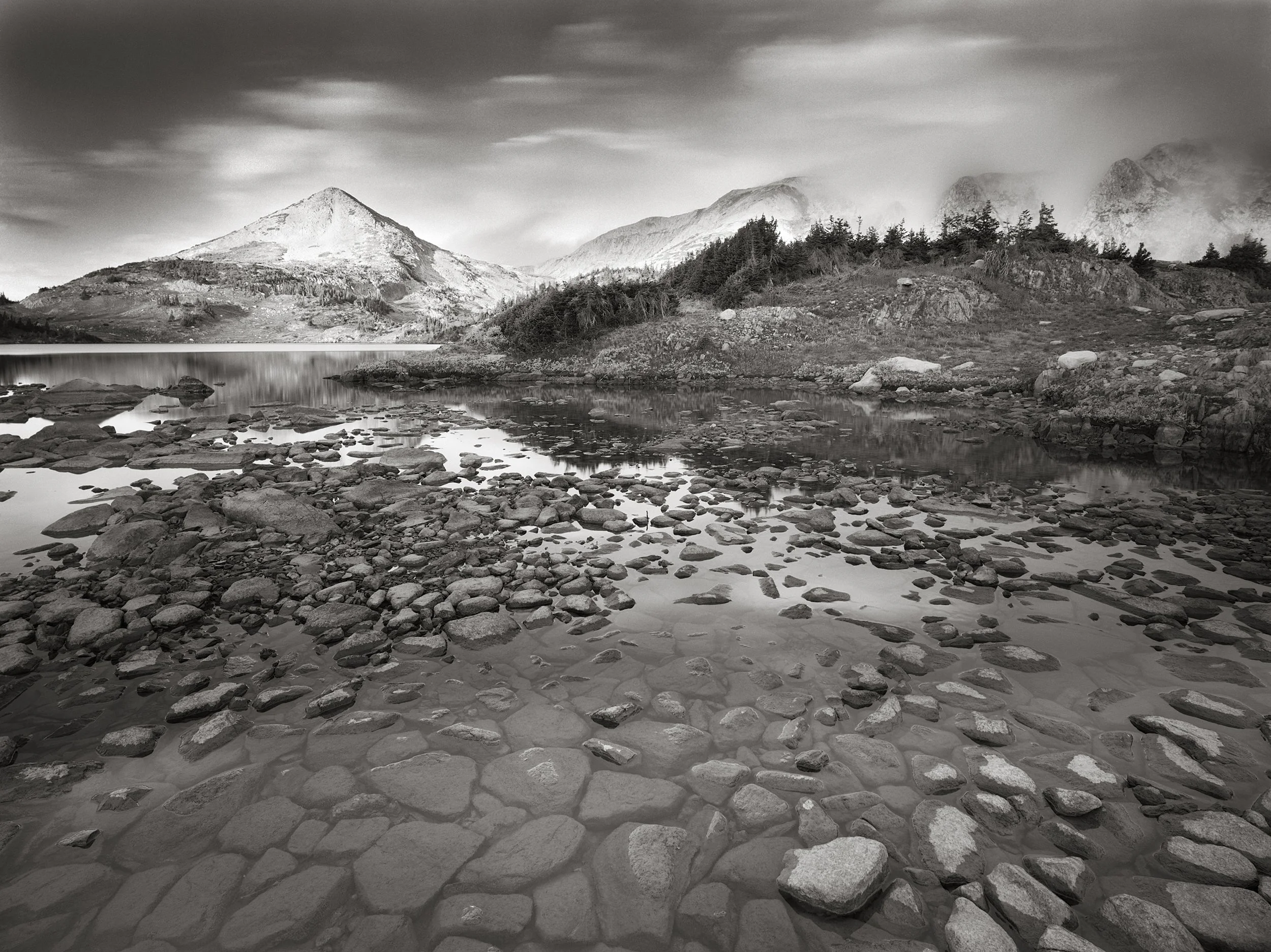 Nathan McCreery "Sunrise, Alpine Lake in Medicine Bow, WY"