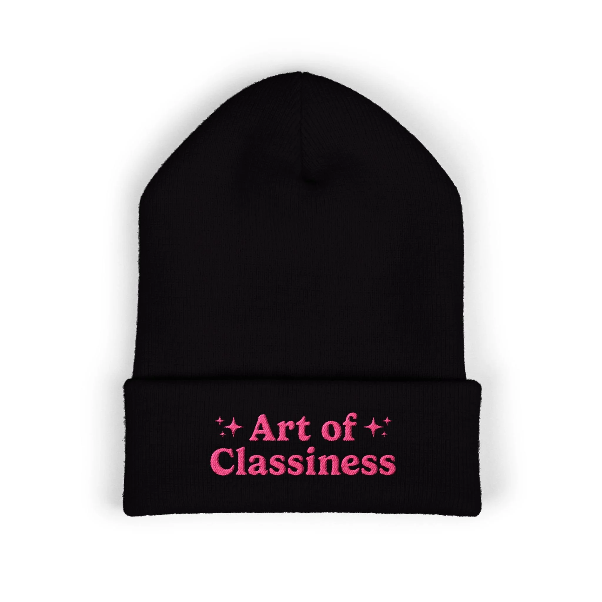 Embroidered 'Art of Classiness' Cuffed Beanie