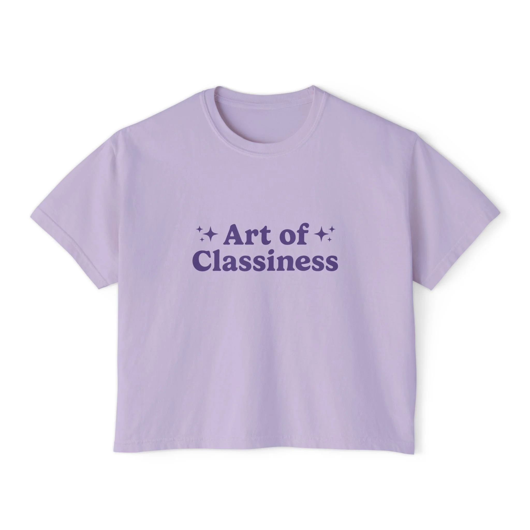 AOC Purple Women's Boxy Crop Tee