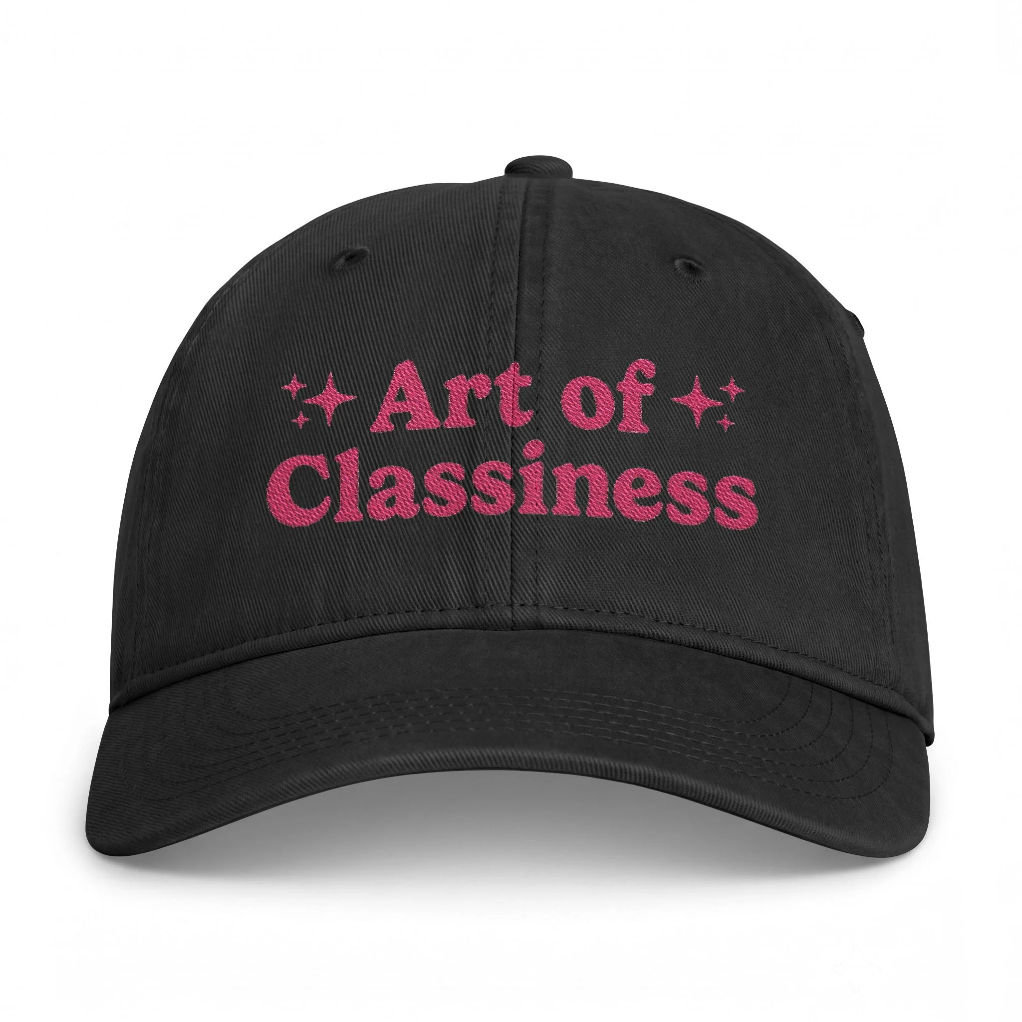 AOC Pink Embroidered Coastal Washed Baseball Hat