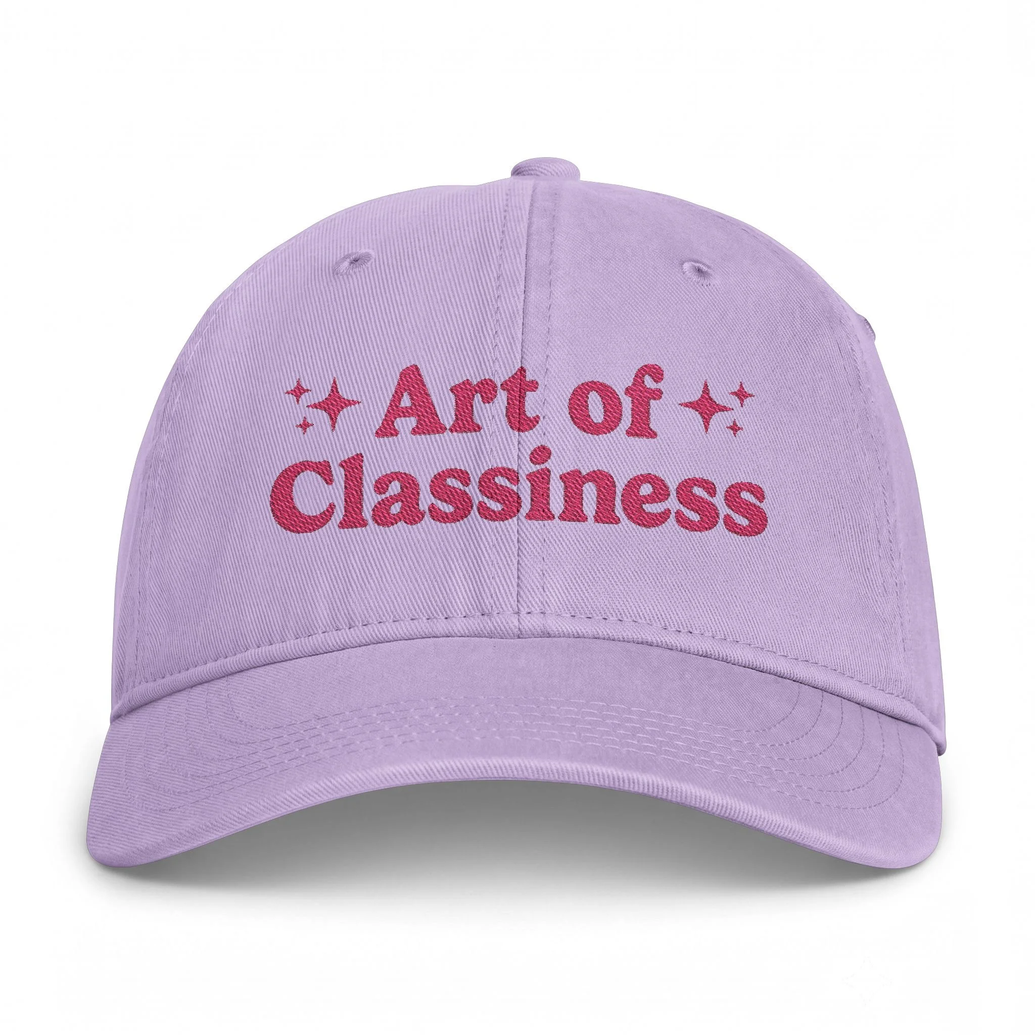 AOC Pink Embroidered Coastal Washed Baseball Hat