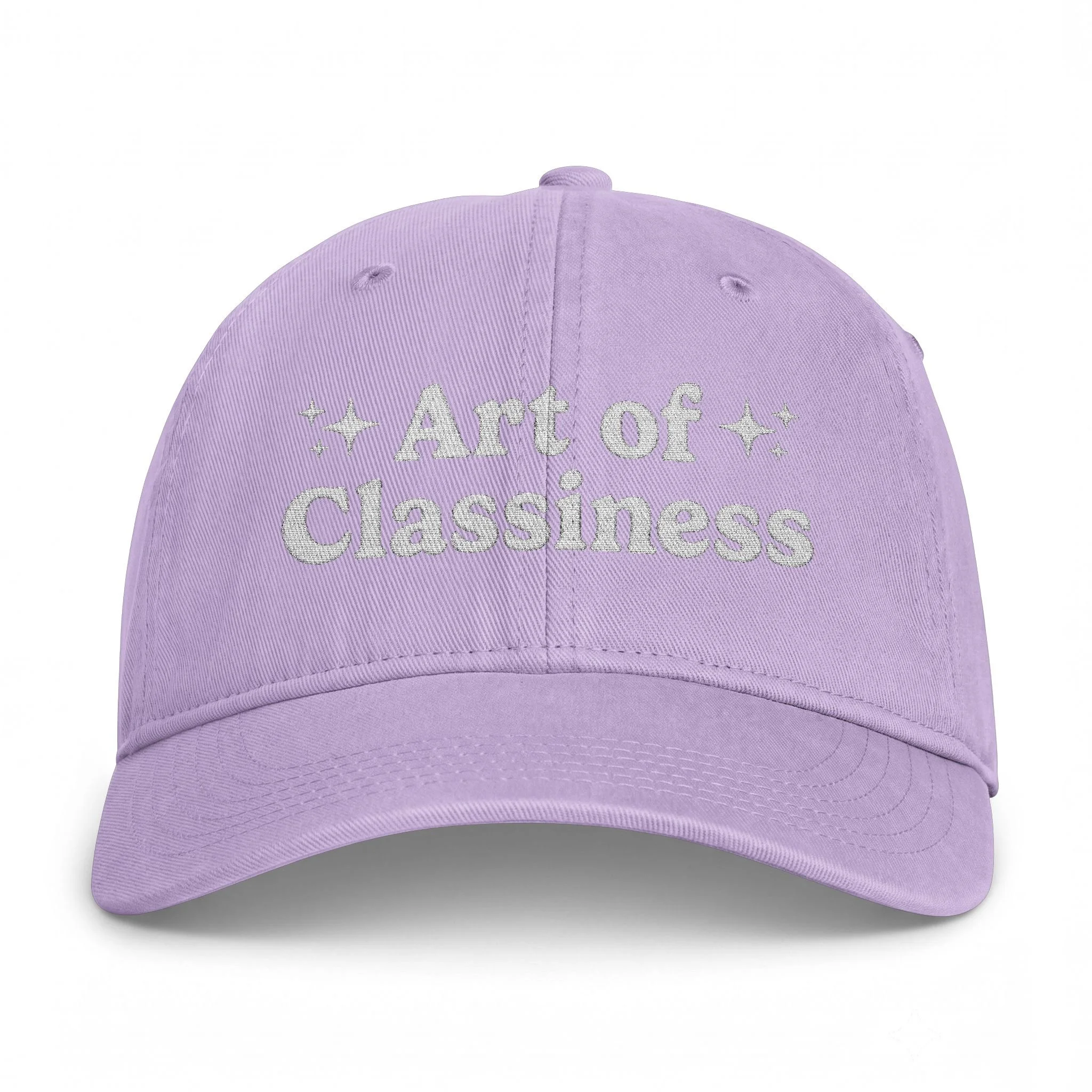AOC White Embroidered Coastal Washed Baseball Hat