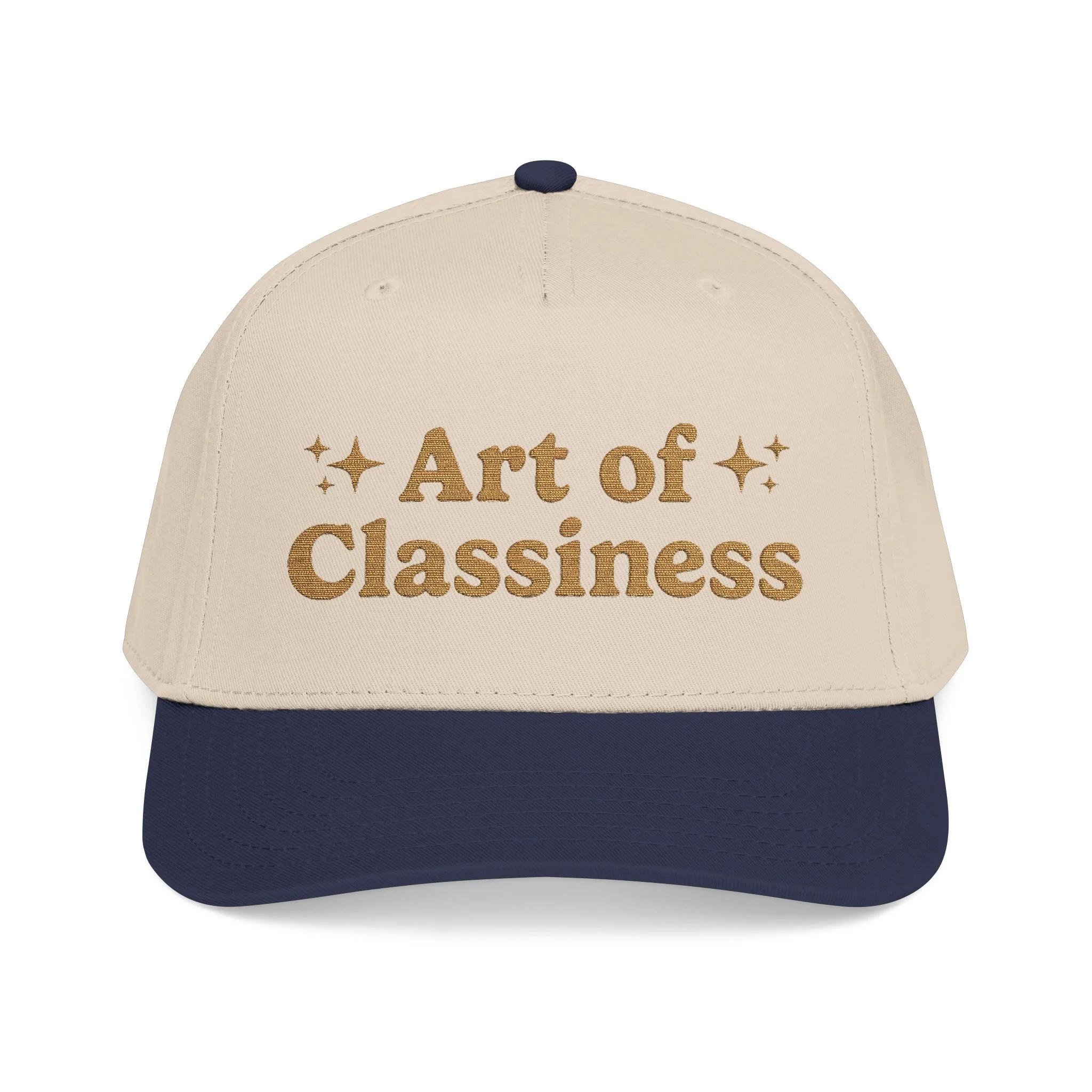 AOC Gold Embroidered Mid Profile Baseball Cap