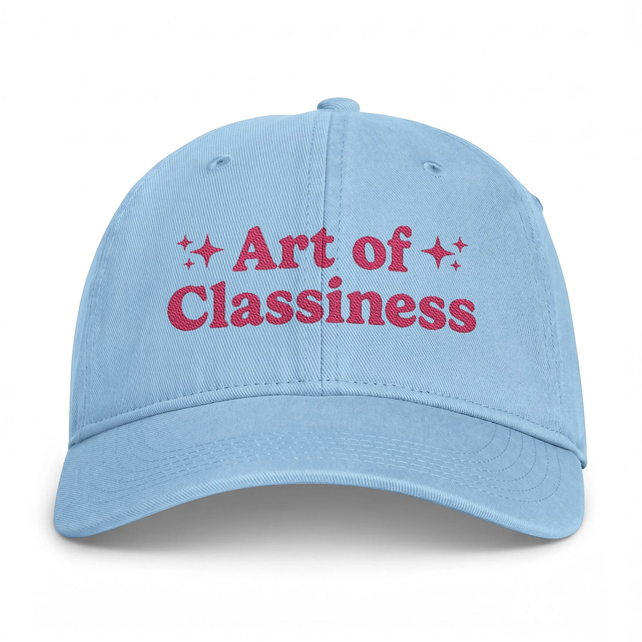 AOC Pink Embroidered Coastal Washed Baseball Hat