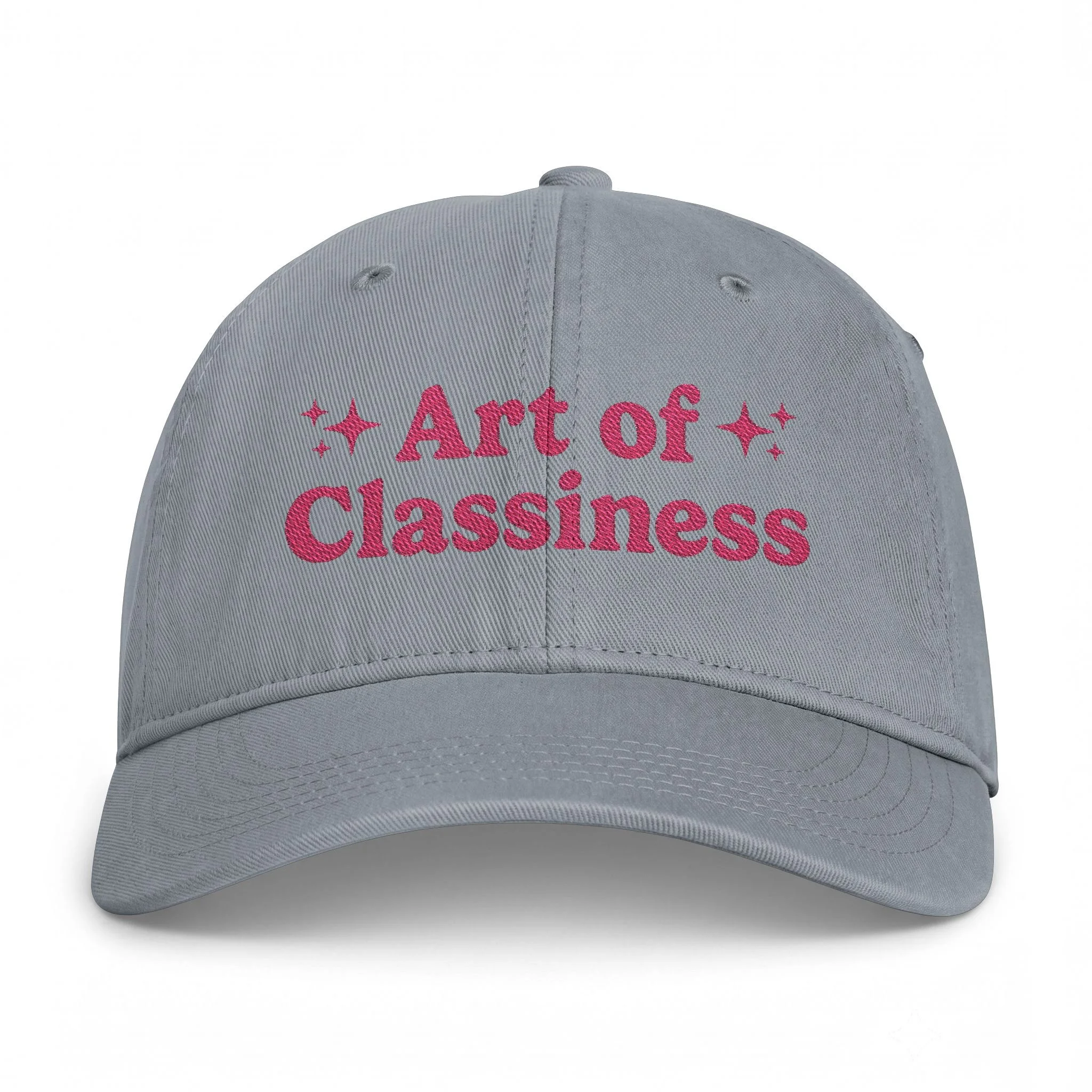 AOC Pink Embroidered Coastal Washed Baseball Hat
