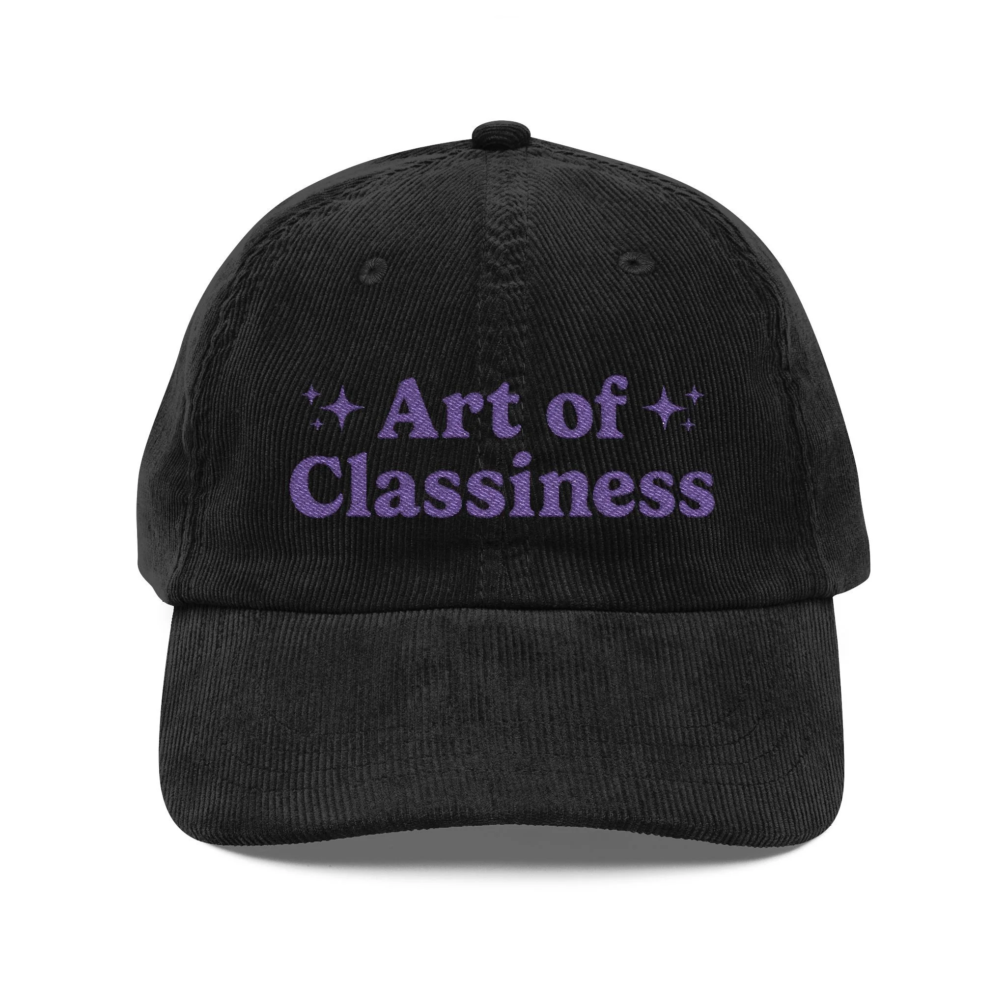 AOC Purple Embroidered Corduroy Cap
