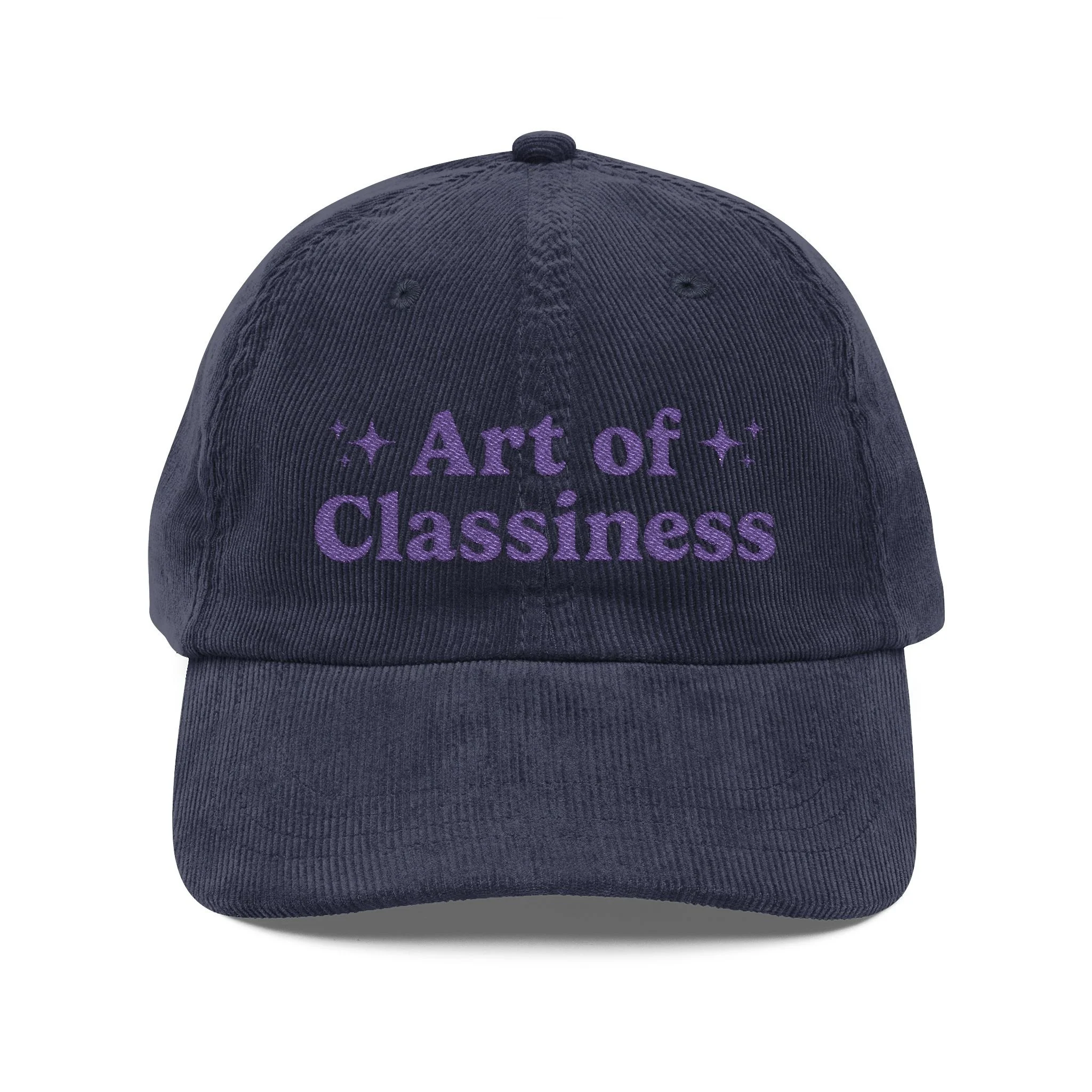 AOC Purple Embroidered Corduroy Cap