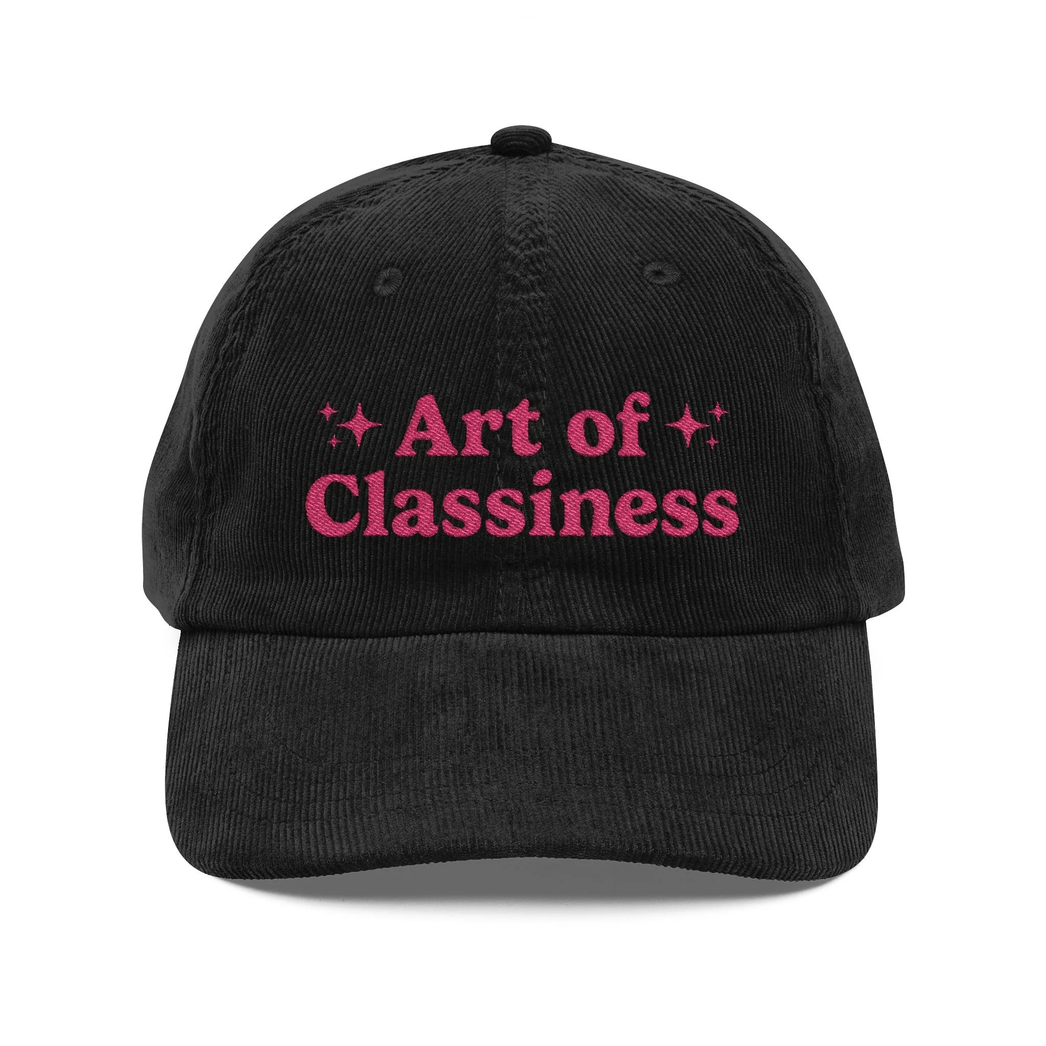 AOC Pink Embroidered Corduroy Cap