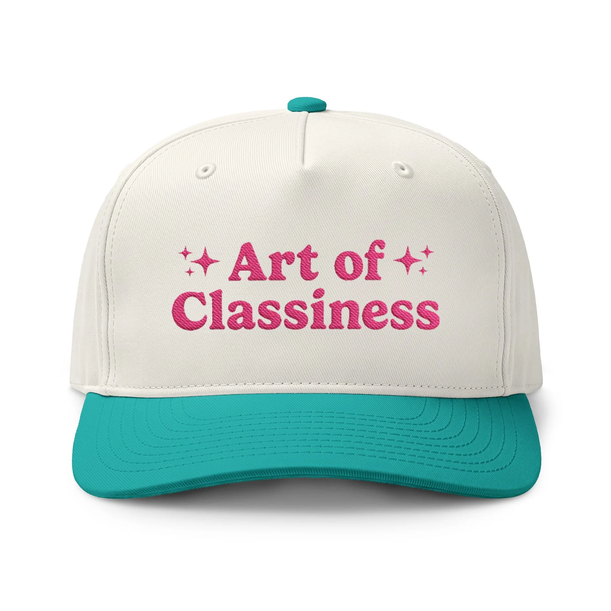 AOC Pink Embroidered Two-Tone Cap