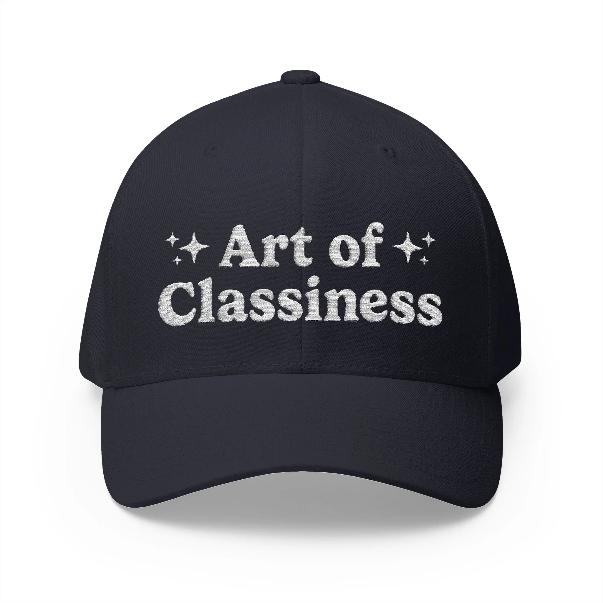 AOC White Embroidered Baseball Cap