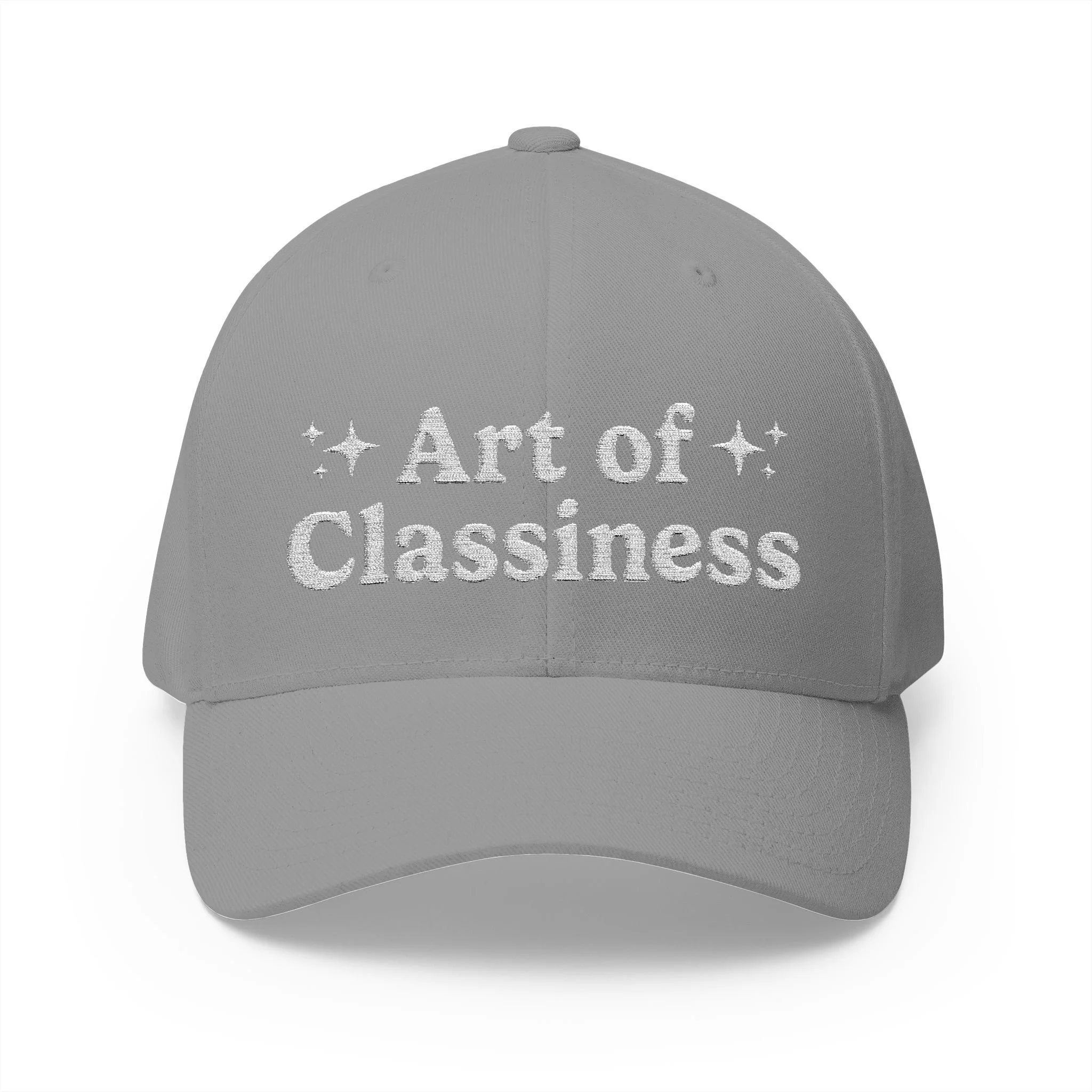 AOC White Embroidered Baseball Cap