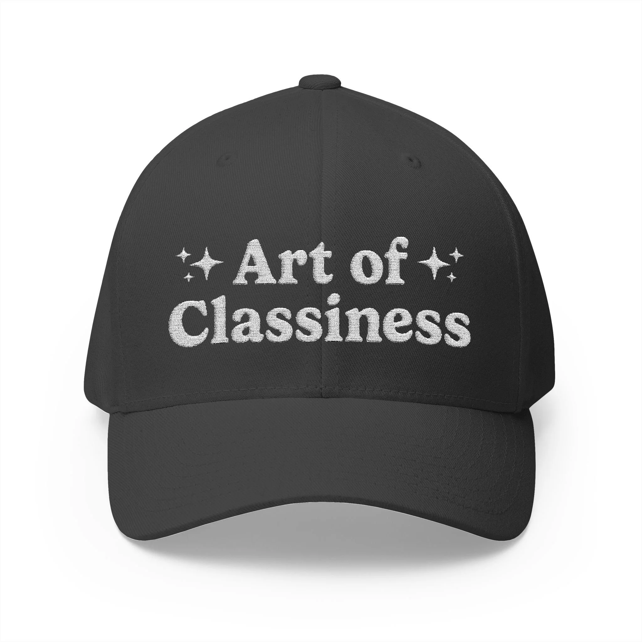 AOC White Embroidered Baseball Cap