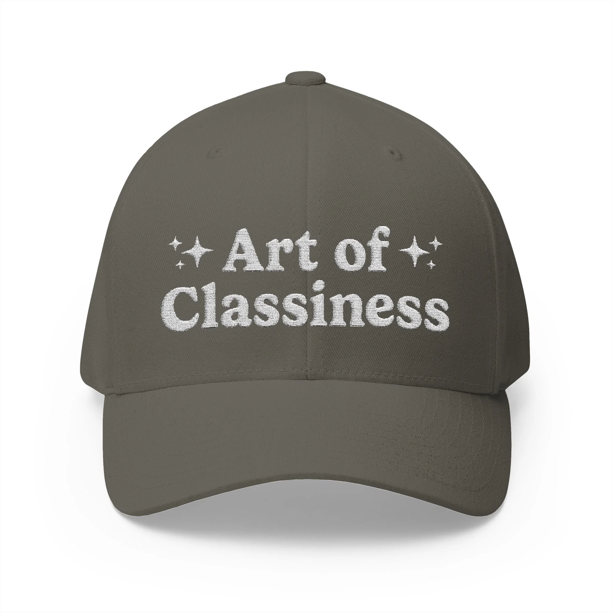 AOC White Embroidered Baseball Cap