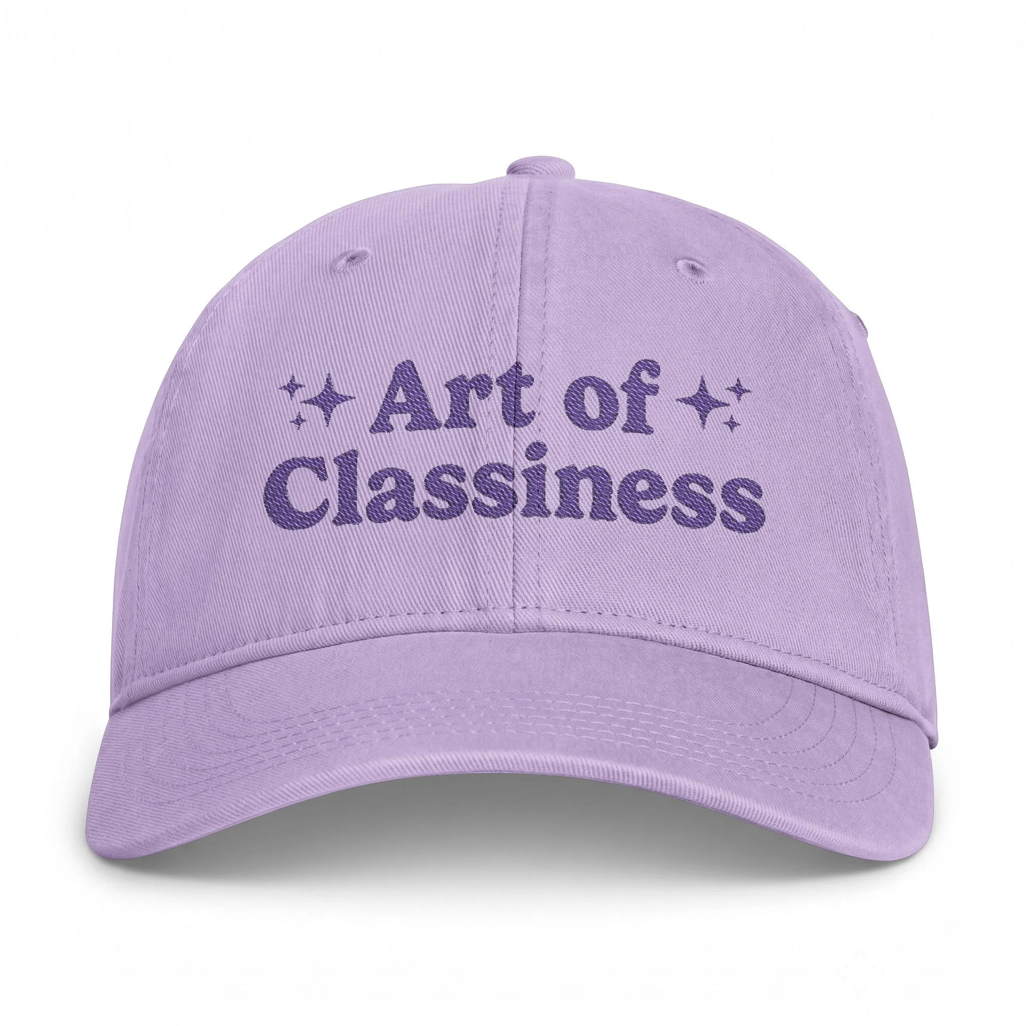 AOC Purple Embroidered Coastal Washed Baseball Hat