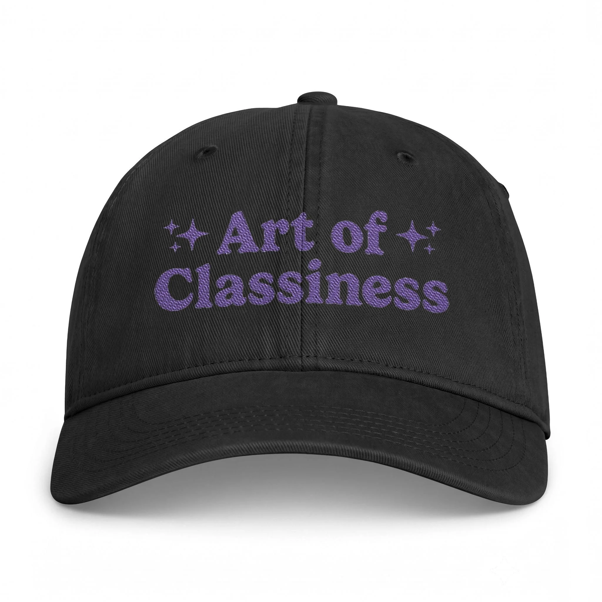 AOC Purple Embroidered Coastal Washed Baseball Hat