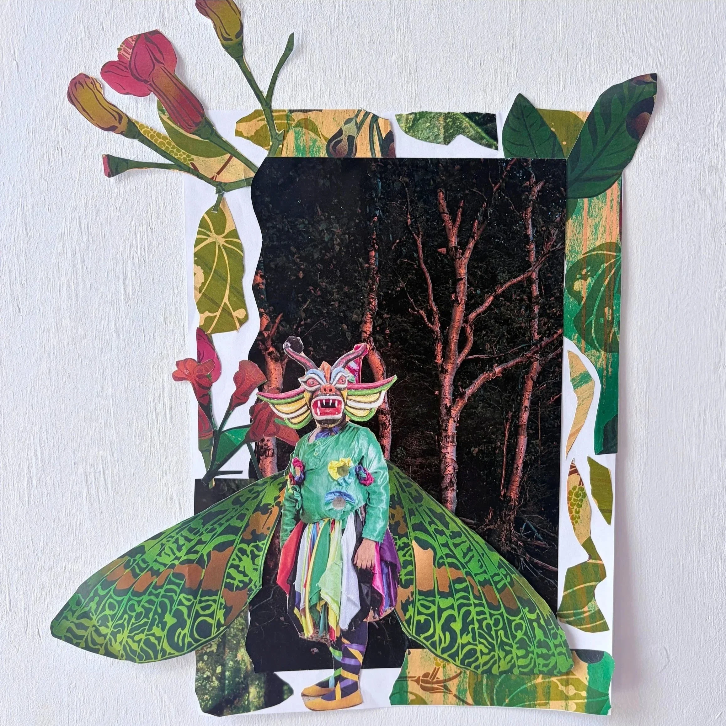 Bek Colley-King, "Story flows 3" (2026). Found images on paper.