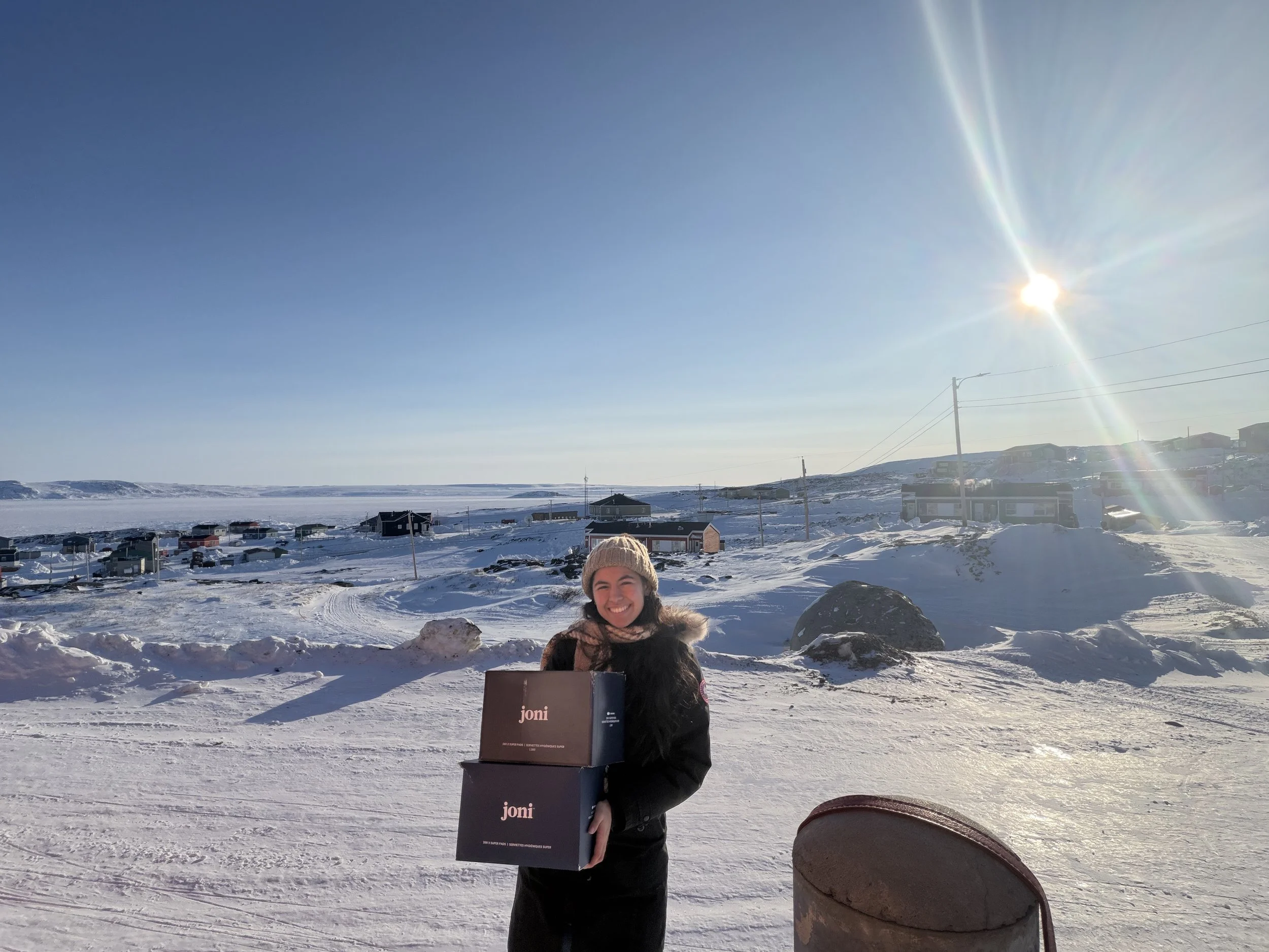 A northern outreach initiative in Kangirsuk, Nunavik, focused on improving menstrual health through product distribution and contributing to community-based education and awareness efforts.