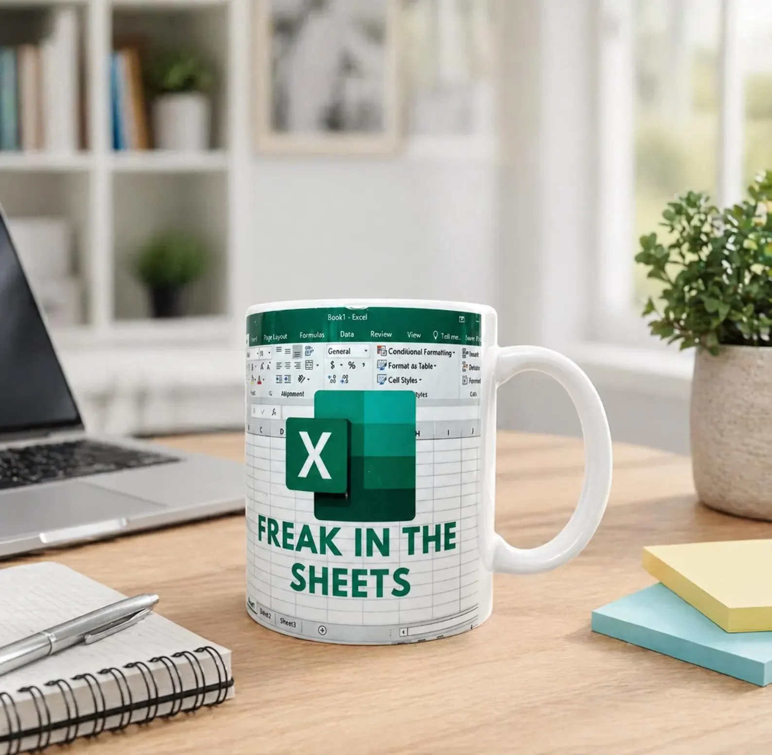 Freak In The Sheets Excel Coffee Cup - Excel Coffee Mug - Office Coffee Cups- Work Coffee Cups - Gift for Coworkers