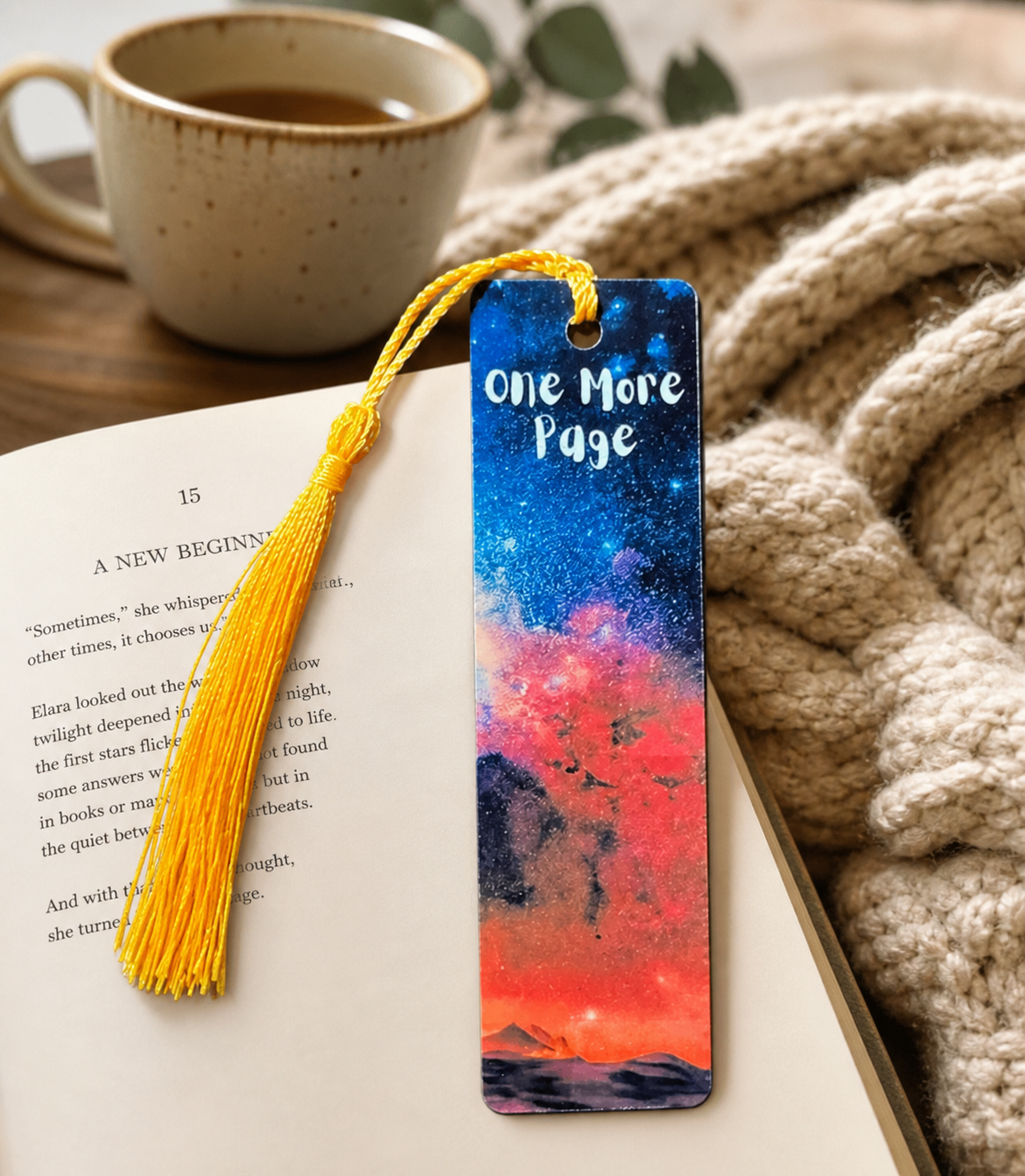 Beautiful Space and Astronomy One More Page - Bookmark Gift - Gifts Under 10 - Readers Gift - Father's Day Gift - Friends and Family Gift
