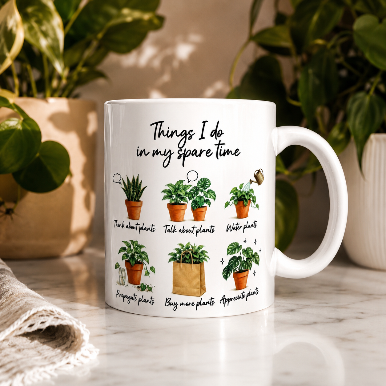 Things I Do in My Spare Time Plants Coffee Cup - Plant Lover Coffee Cup - Plant Hobby Gift - Gifts for Her