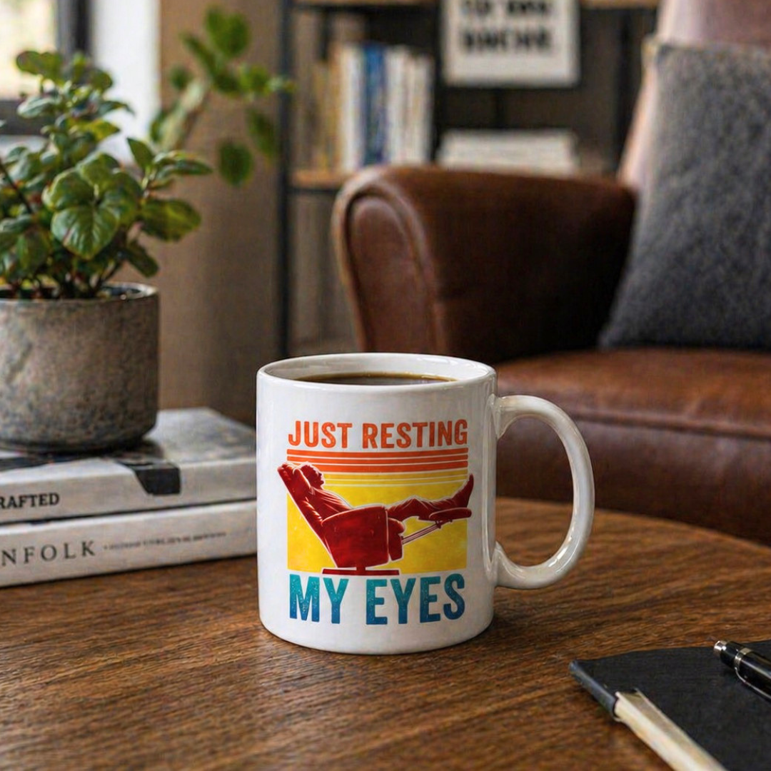 Just Resting My Eyes Coffee Mug - Coffee Cups for Dad - Coffee Cups for Men