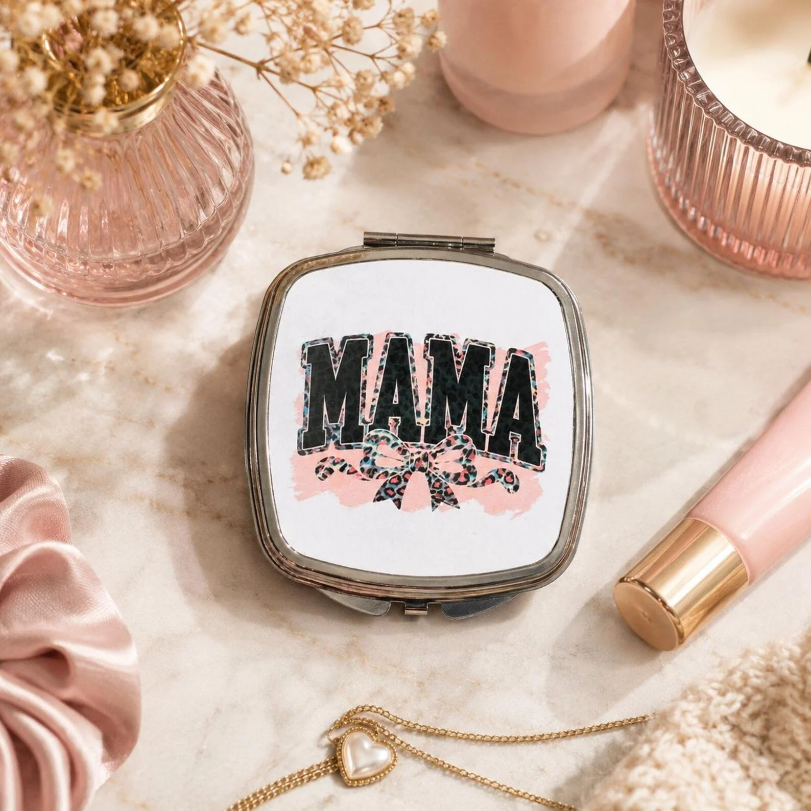 Mama Compact Mirror - Mom Compact Mirror - Gift for Her - Gift for Mom - Gifts Under 10