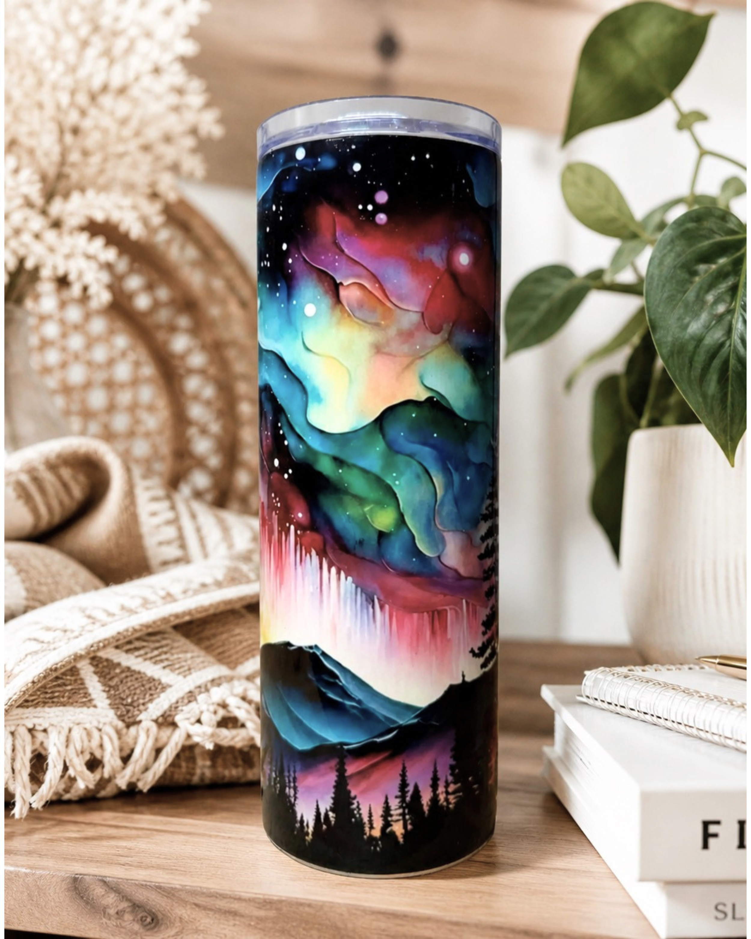 Watercolor Ink Northern Lights 20oz Tumbler