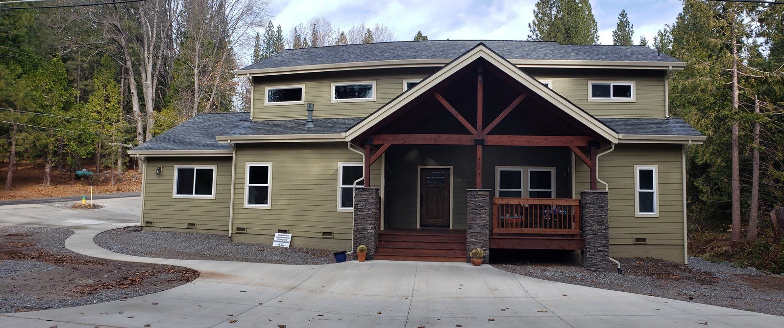 Newly constructed two-story house. We offer affordable residential design services in Idaho, including cities such as Boise, Meridian, Eagle, Kuna, McCall, Cascade, Caldwell, Melba, Middleton, Star, Horseshoe Bend, Emmett, and Marsing.