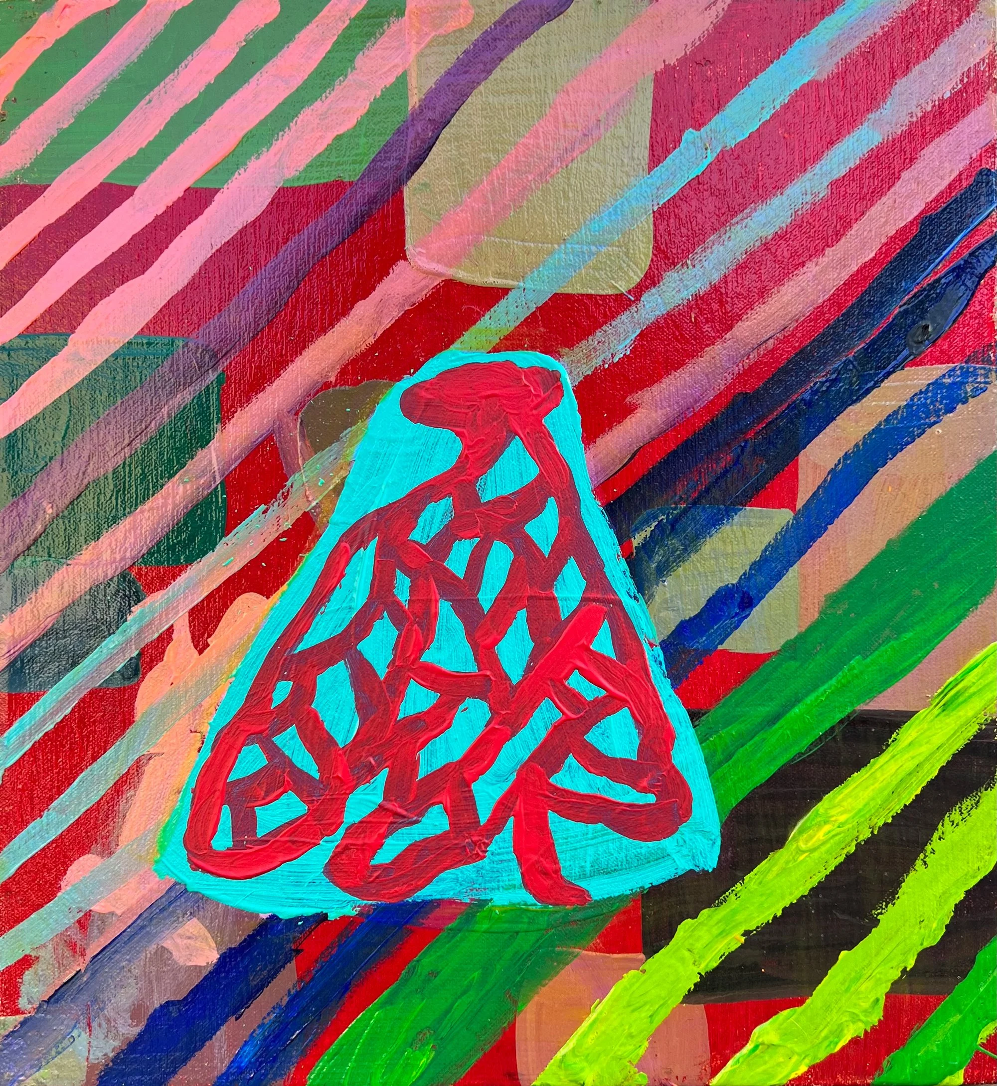 Anatomy | 2022 | acrylic on canvas | 13" x 12" x 1.25"