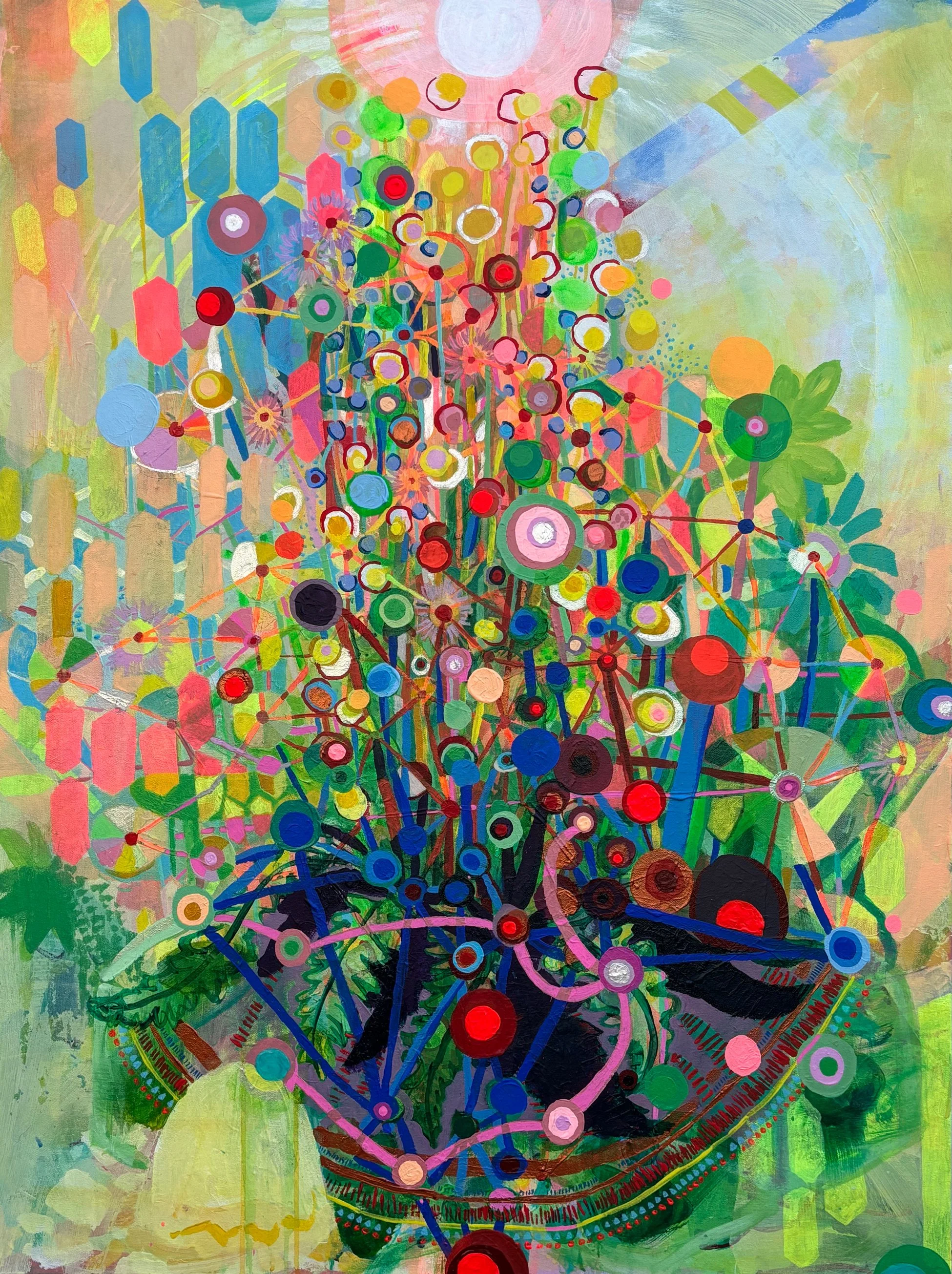 Summer | 2025 | acrylic and posca on canvas | 48" x 36" x 1.5" | Private Collection


