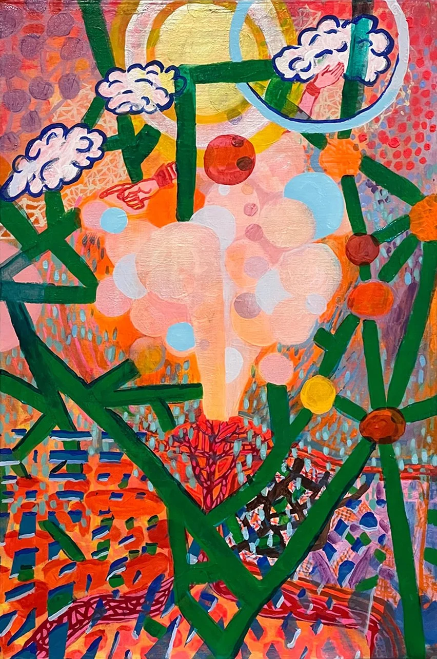The Spaces Between Us That Keep Us Together | 2023 | acrylic on linen | 36" x 24" x .75" | Private Collection


