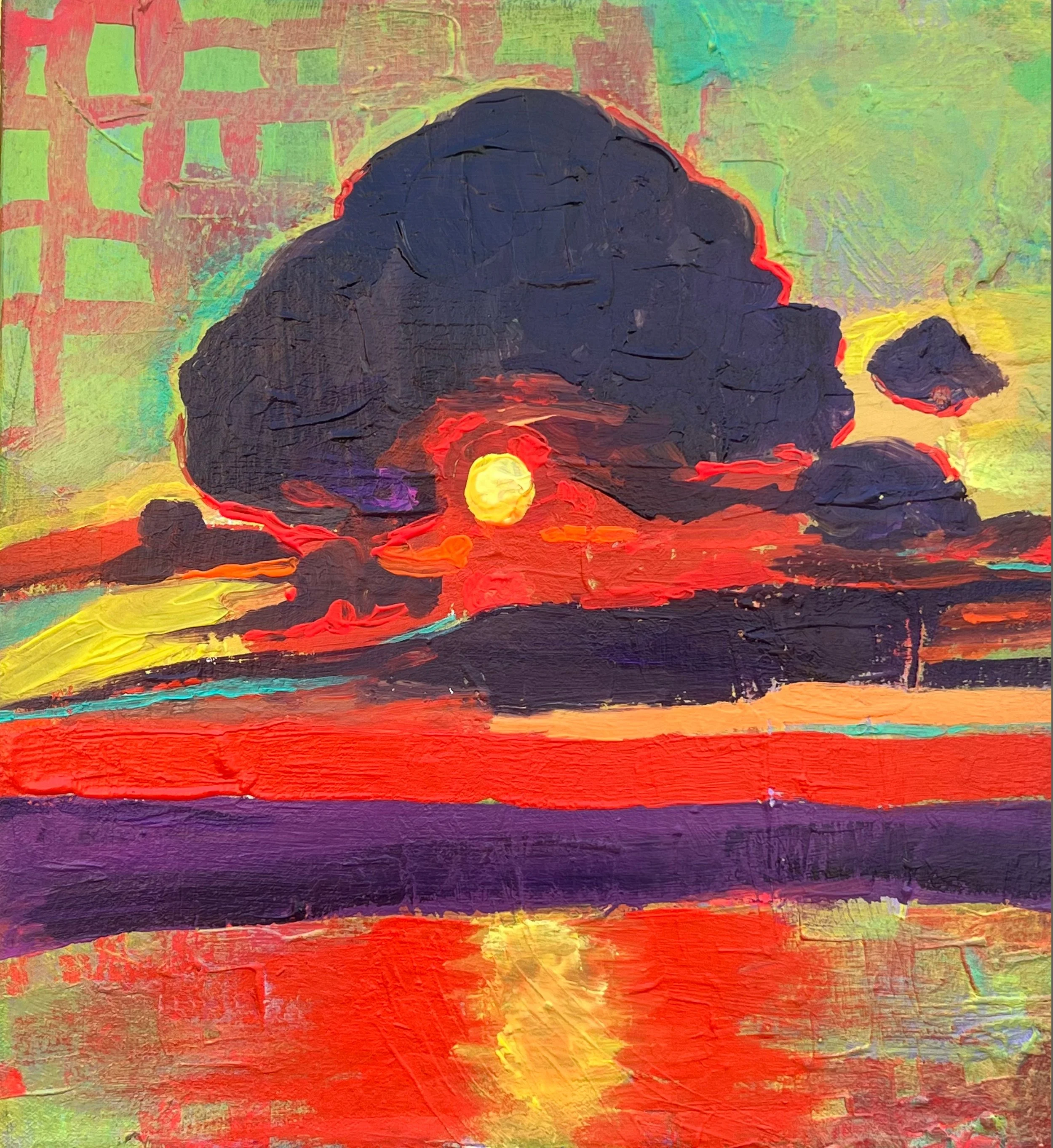 Eye (After Kuindzhi) | 2023 | acrylic on canvas | 13.12" x 12.12" x 1.375"