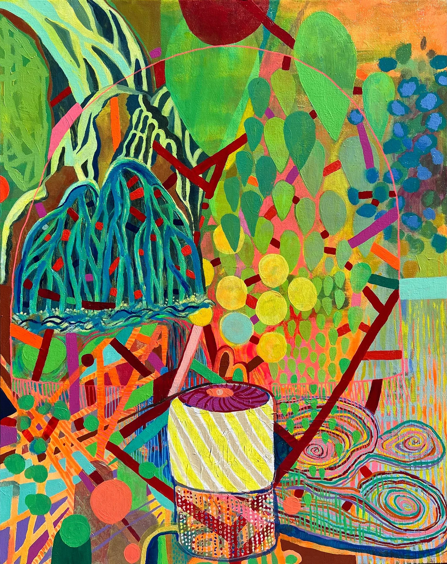 Falling Mist (After Hokusai)  | 2023 | acrylic on canvas | 60" x 48" x 1.5"