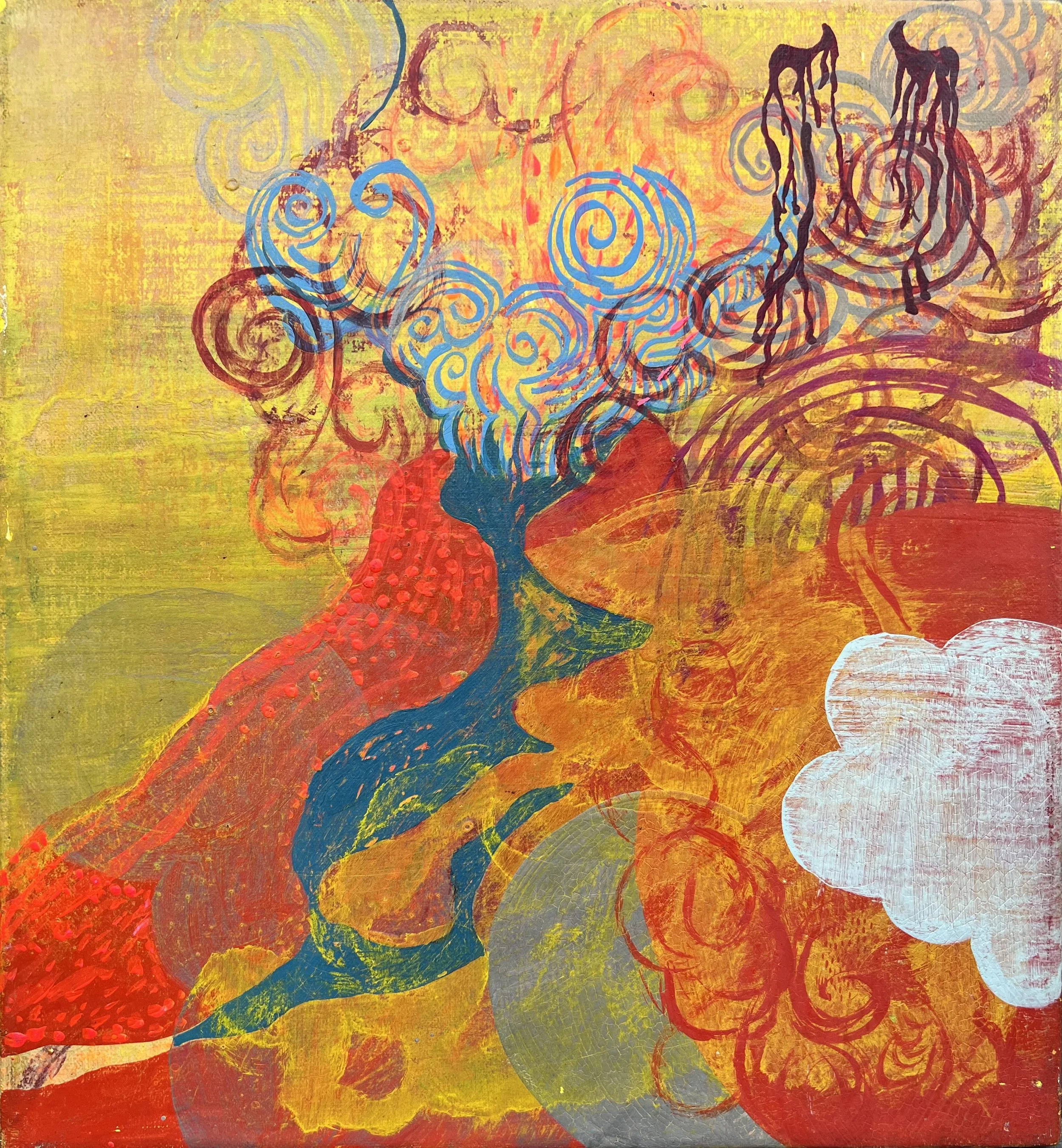 Melt | 2004 | acrylic on canvas | 13.123" x 12.125" x 1.375"