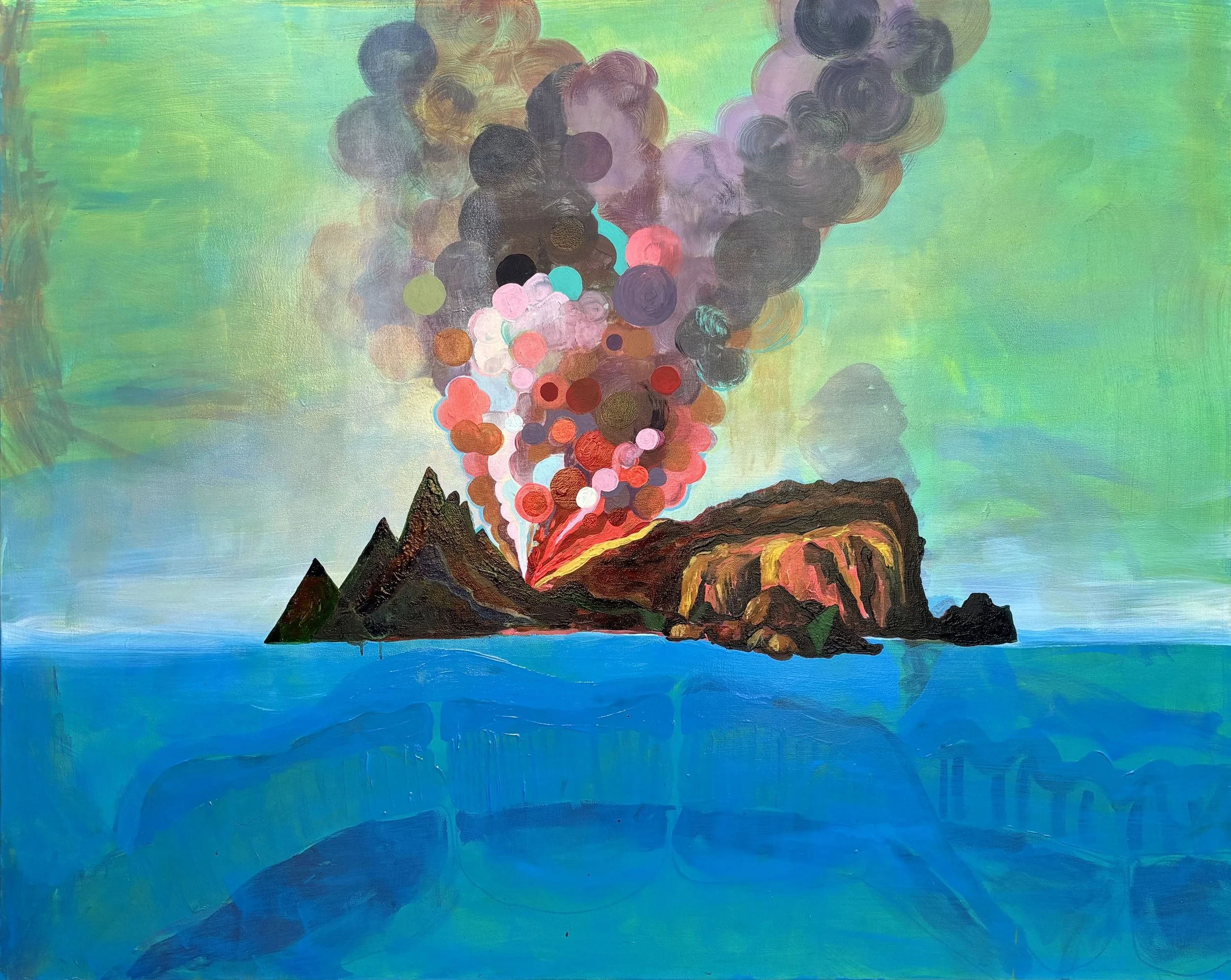 Cake/Bait (The Mirage) | 2025 | acrylic on canvas | 48" x 60" x 1.5" | Private Collection