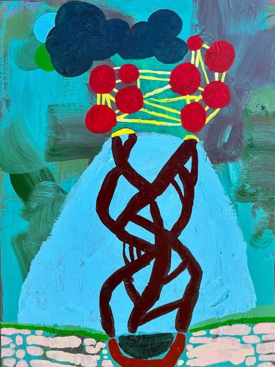 Battery | 2024 | acrylic on cradled wood panel | 24" x 18" x 1"