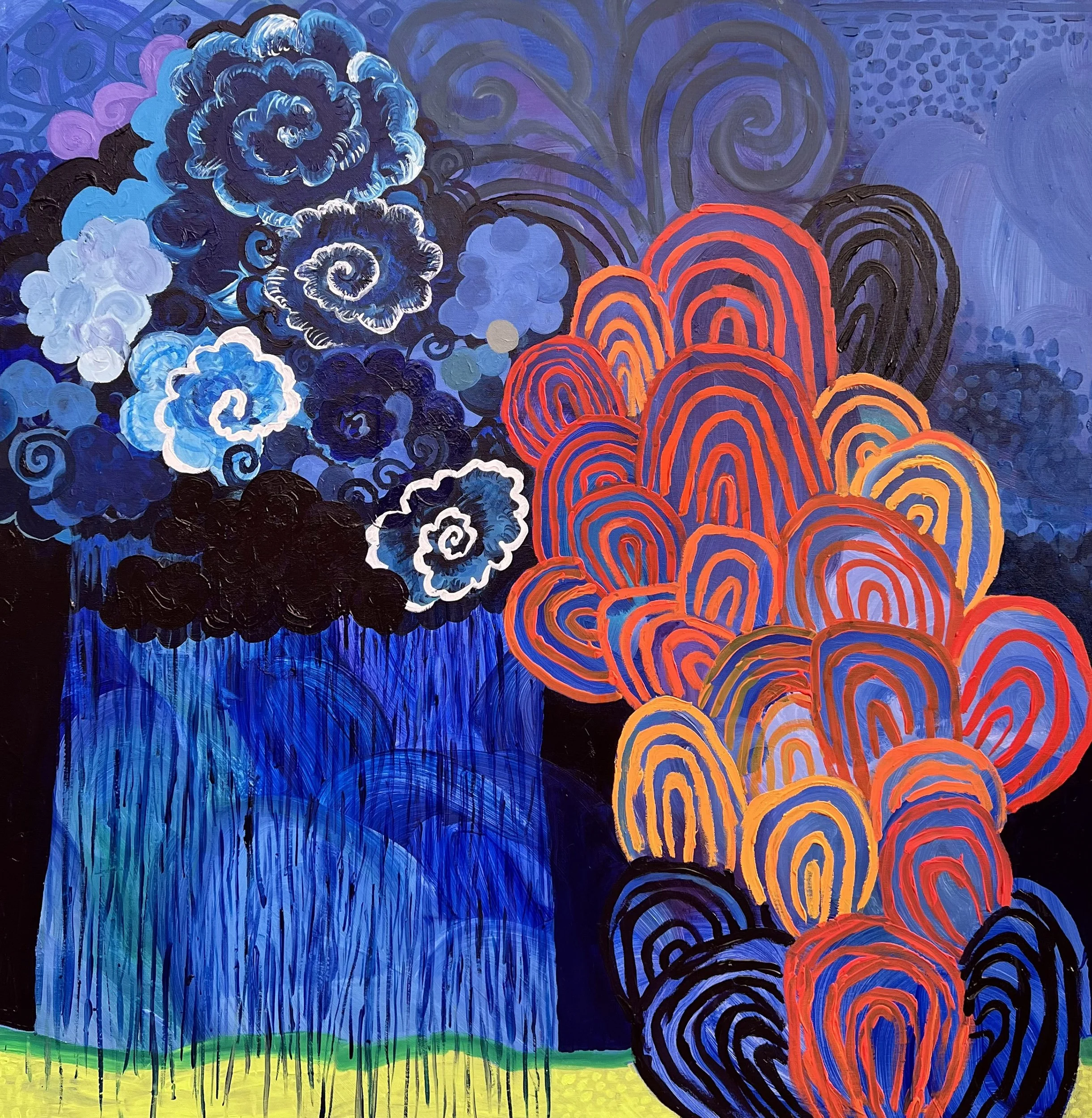 Insomnia | 2023 | acrylic on canvas | 48" x 48" x 1.5"