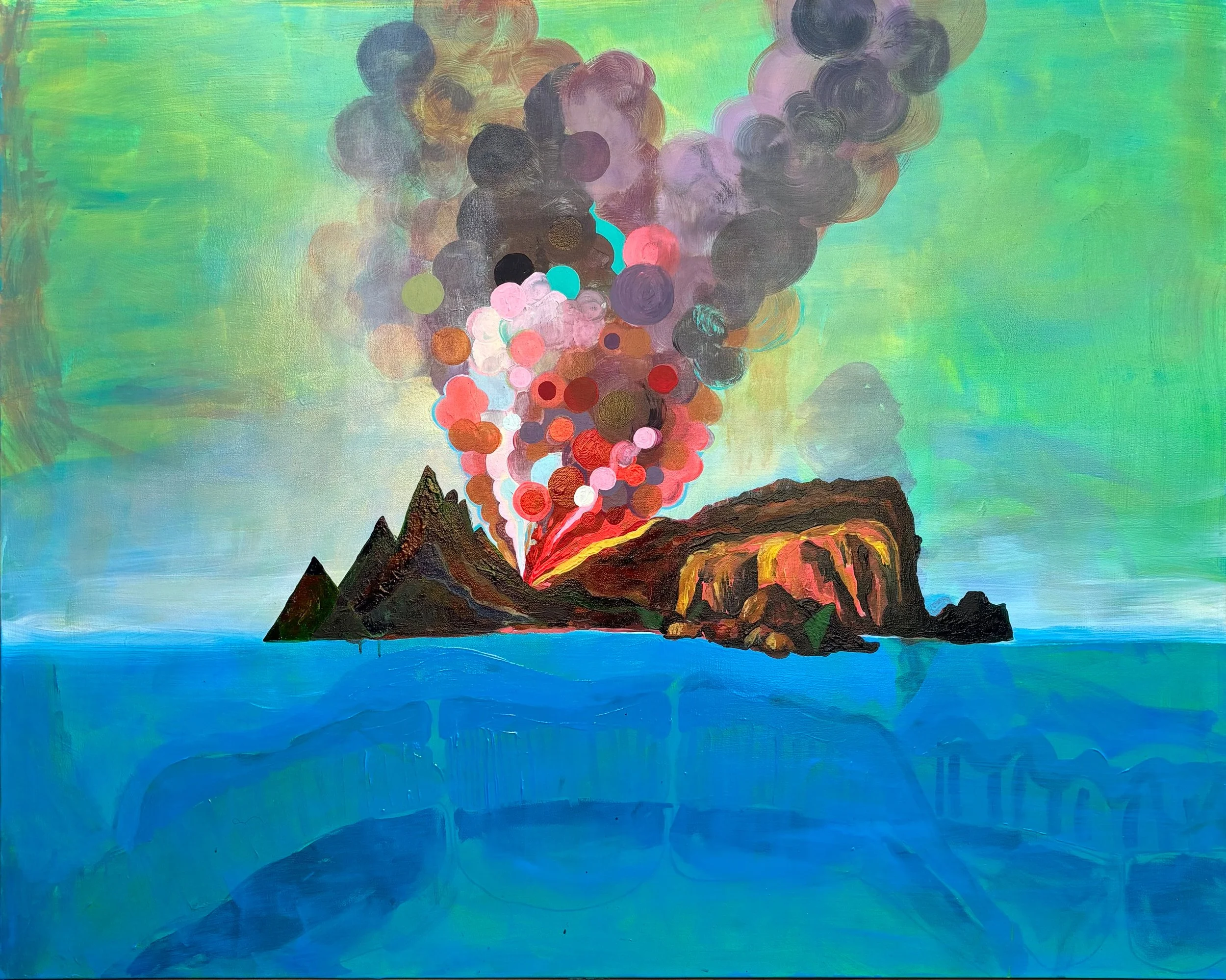 Cake/Bait (The Mirage) | 2025 | acrylic on canvas | 48" x 60" x 1.5" | Private Collection