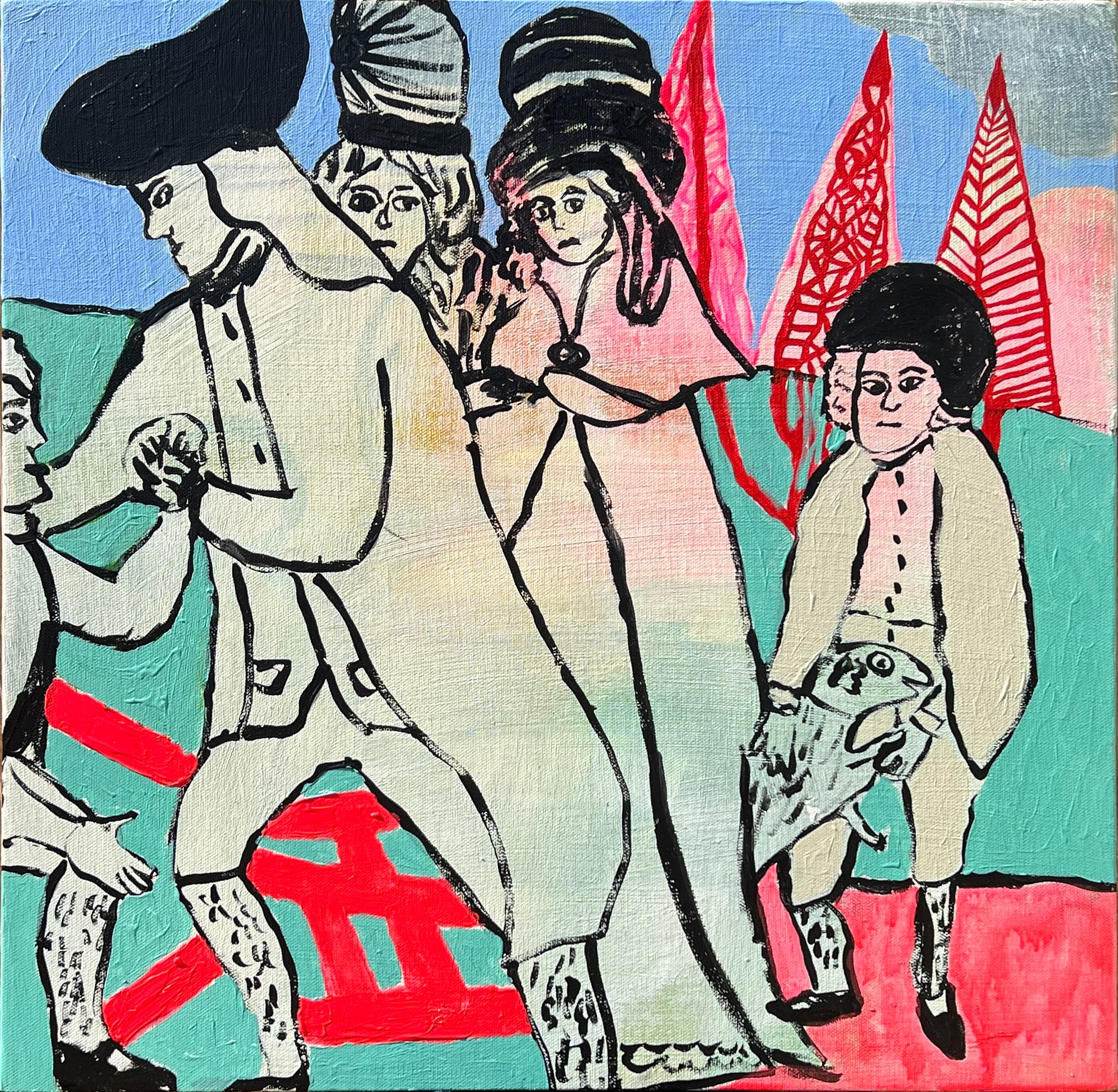 Again (After Mary Ann Willson) | 2023 | acrlic on canvas over cradled wood panel | 19.87" x 19.87" x 1.75"
