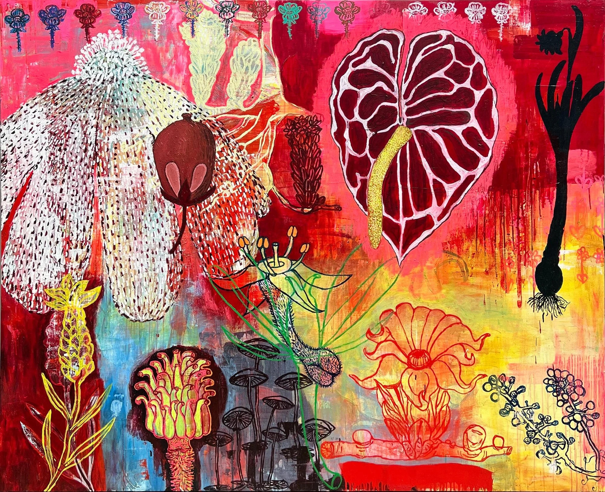 Valentine | 2022 | acrylic on canvas | 72" x 89.62" x 1.5"