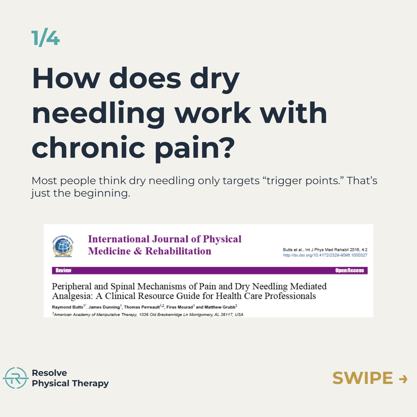 Most people think dry needling is just poking a muscle to release a "knot."
There's a lot more going on than just that!
When pain becomes chronic, it stops being purely a tissue problem &mdash; and starts being a nervous system problem. The