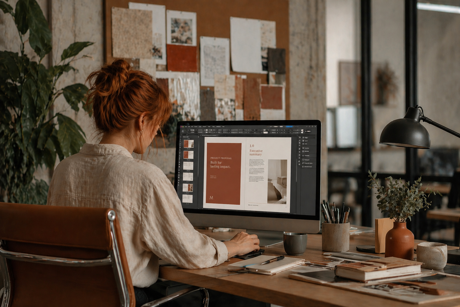Bid manager using AI proposal writing system to produce architecture firm tender response
