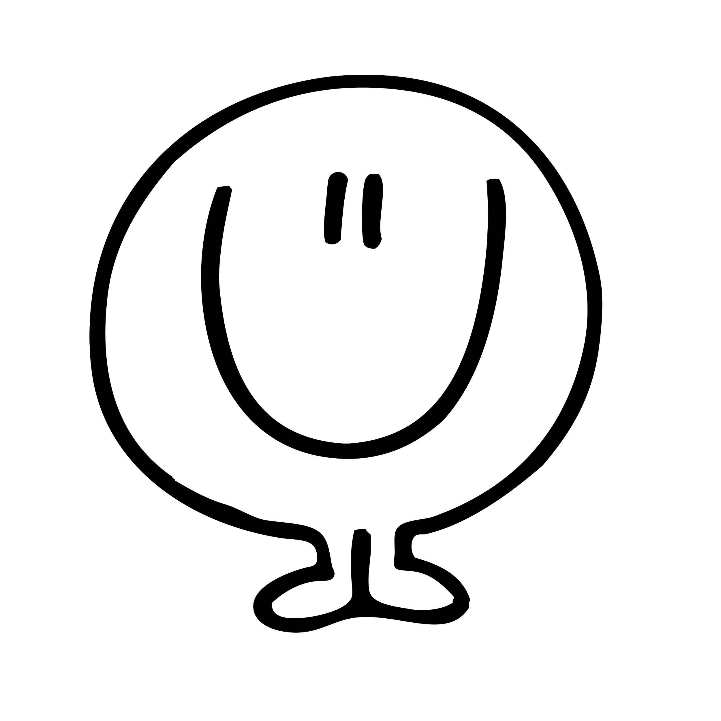 Outline drawing of OSMO, OSMO FIlters' mascot for disc filters.